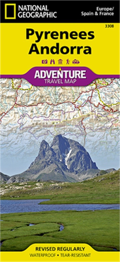 Pyrenees Andorra Adventure Travel Map: France, Spain (Sheet Map, Folded)