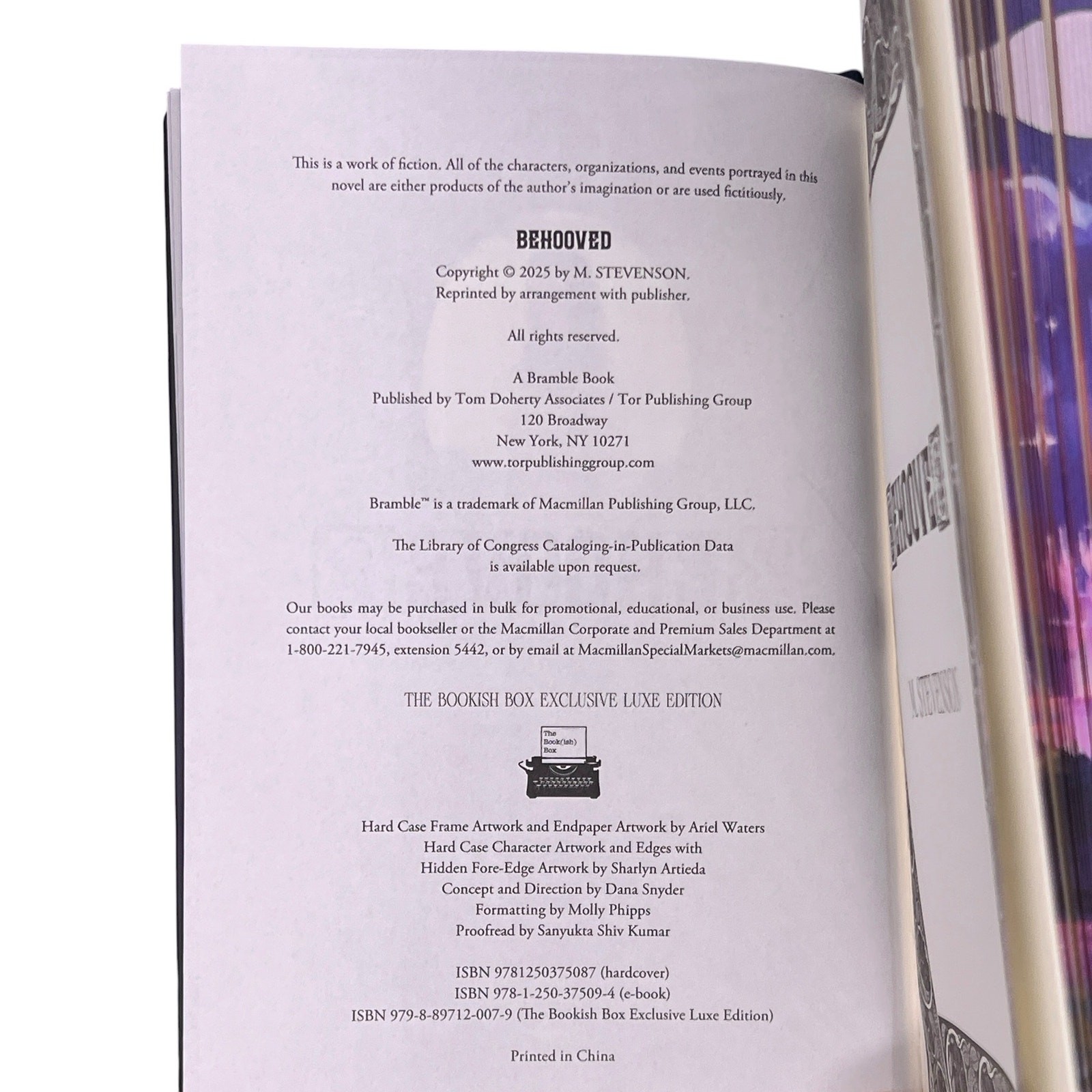 Bookish Box Behooved by M. Stevenson – May 2025 Exclusive Luxe Limited Edition