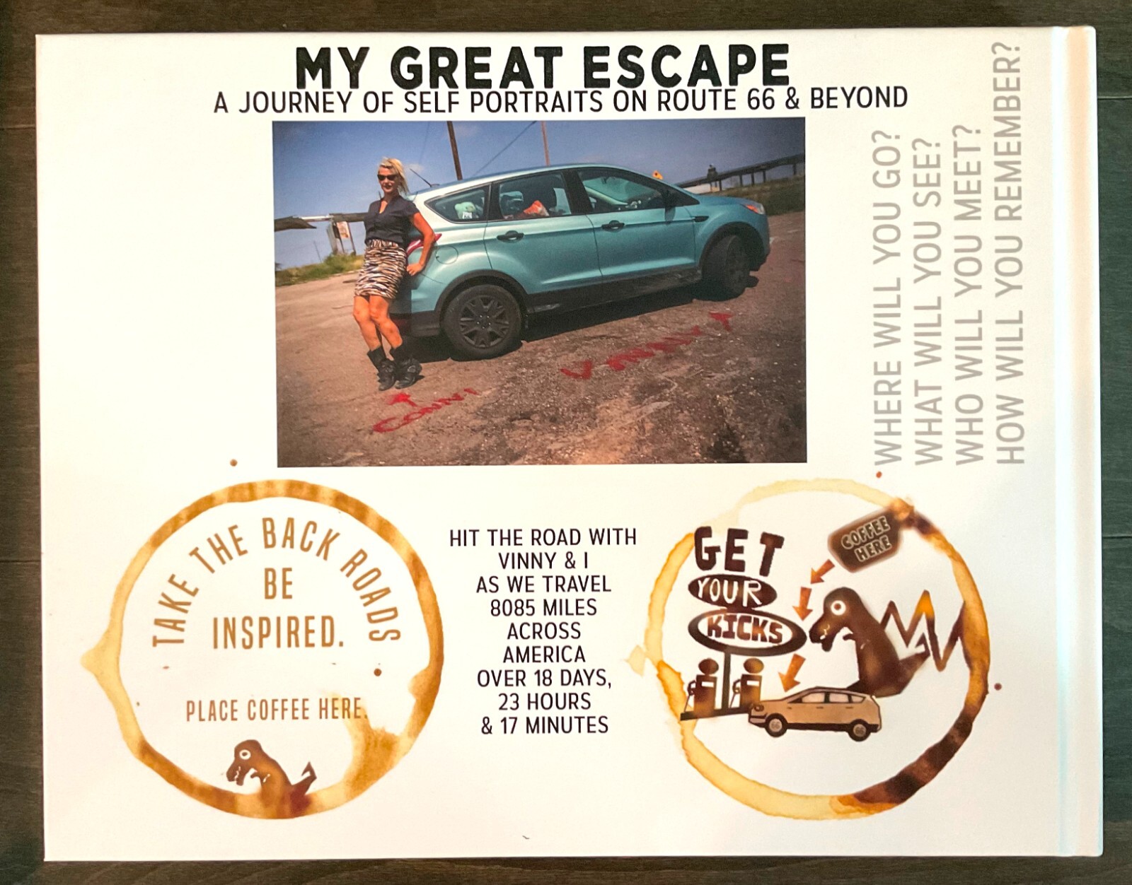 ROUTE 66 Photo Book – 350 Pages Signed by Conni Freestone Self Photo Artist