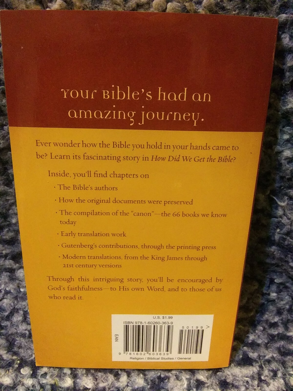 Value Bks.: How Did We Get the Bible? by Tracy Macon Sumner (2009, Trade Paperba