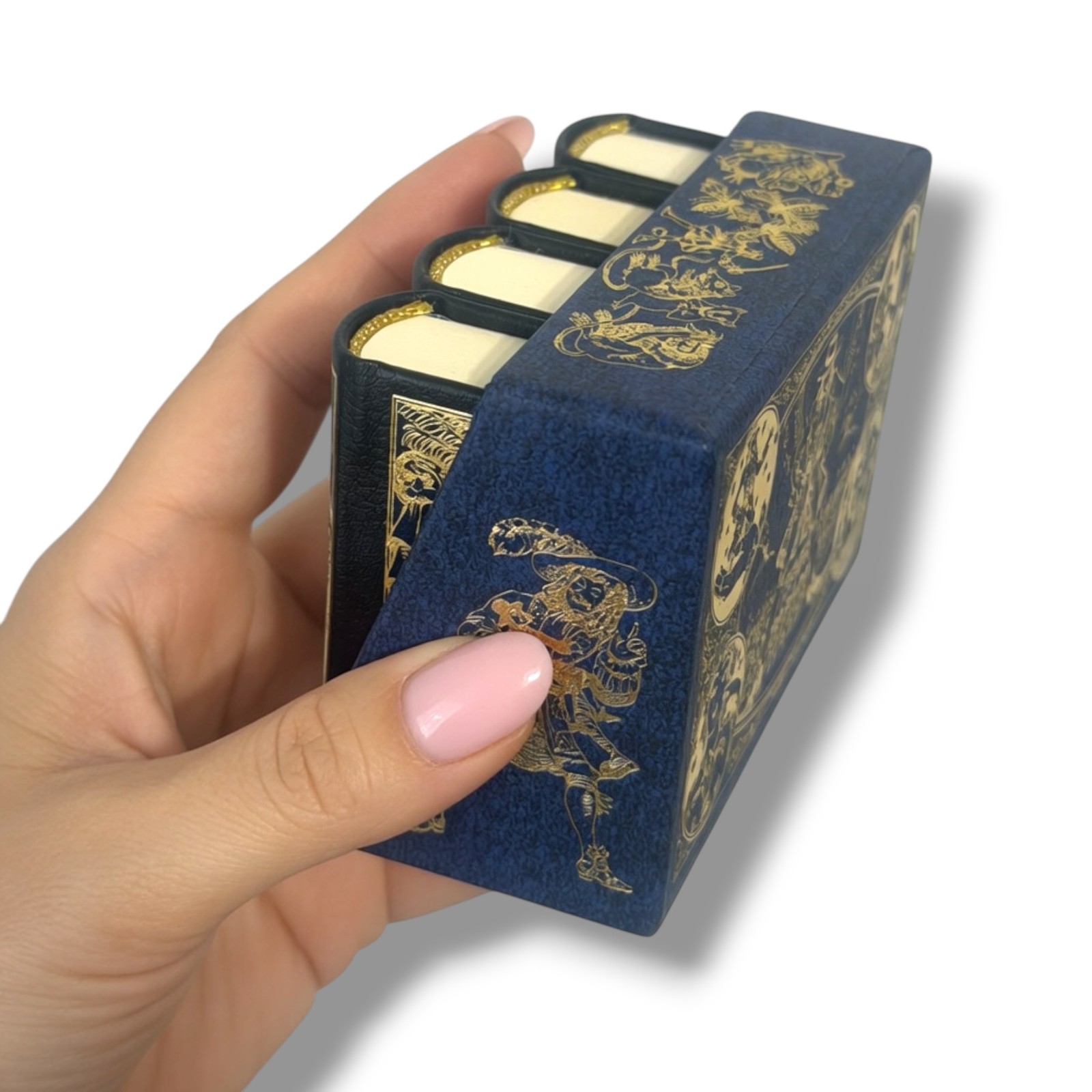 Gulliver’s Travels – Jonathan Swift Miniature Leather Books 4-Vol set w/slipcase