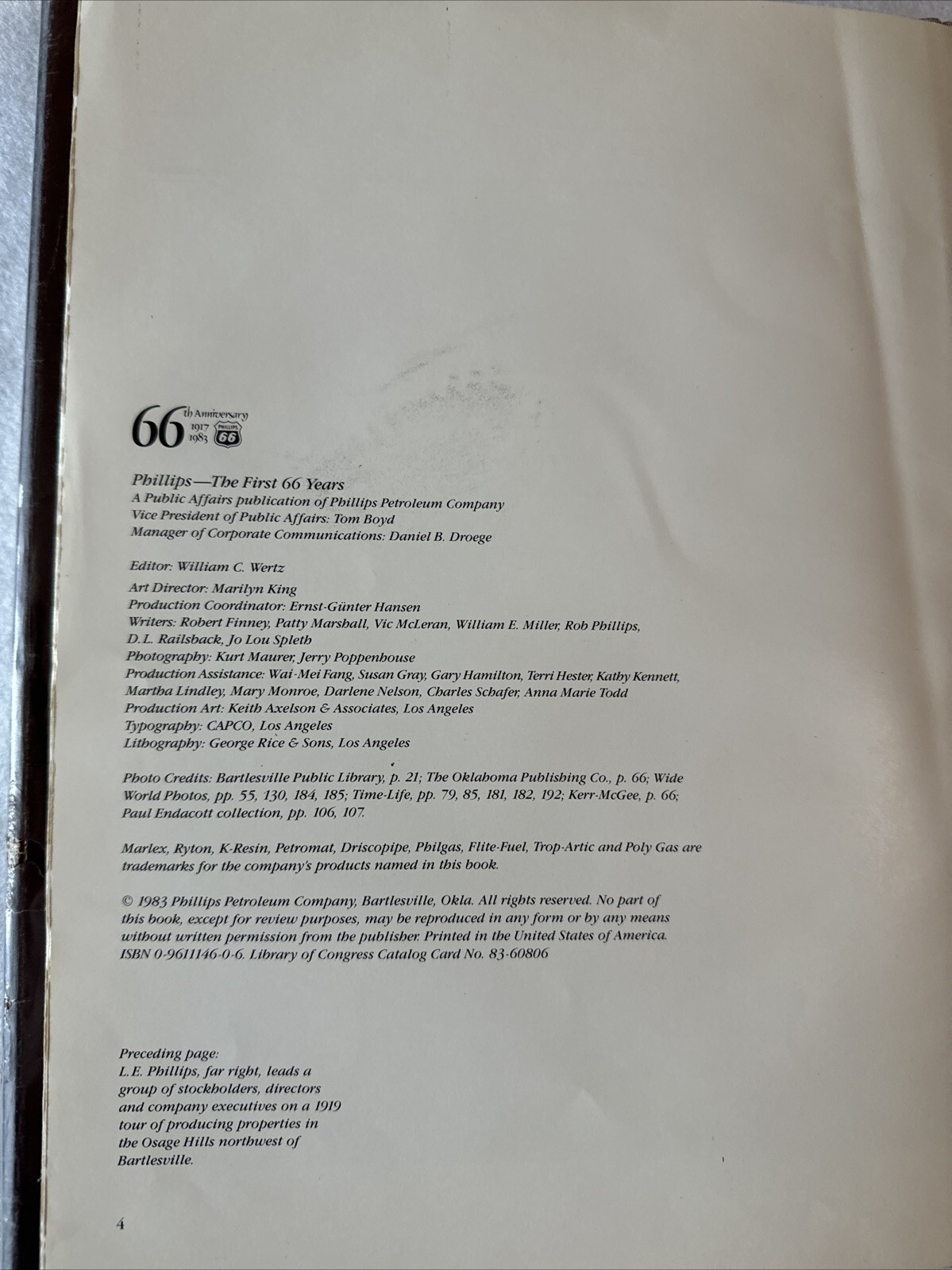 PHILLIPS THE FIRST 66 YEARS By William C. Wertz – Hardcover EXLIBRIS