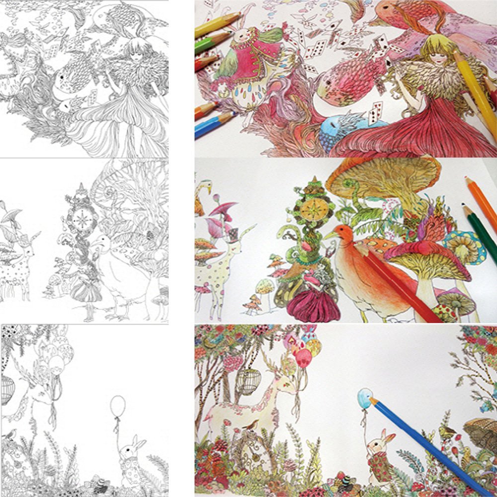 ‘Pandora’ Color Therapy Anti Stress Coloring Books for Adult Relaxation 80 Pages