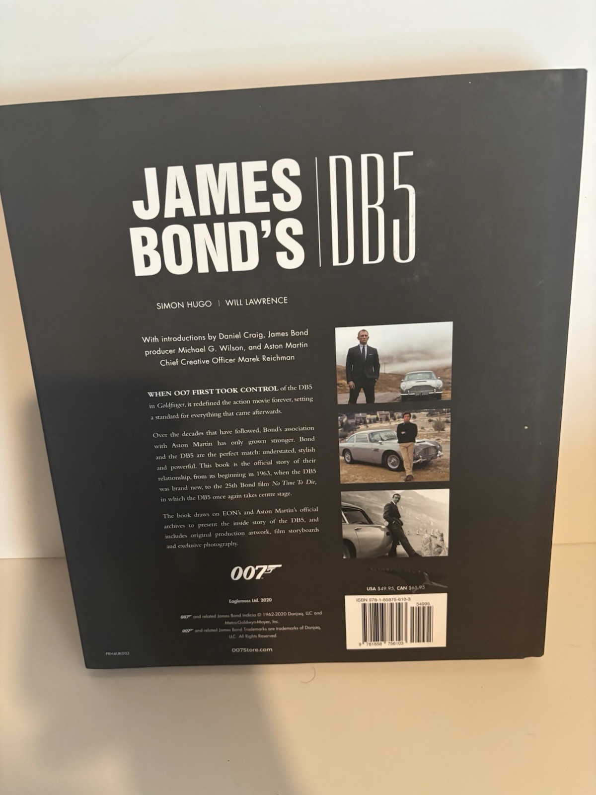 James Bond’s DB5 Aston Martin Simon Hugo & Will Lawrence 2020 Hardcover Book DJ