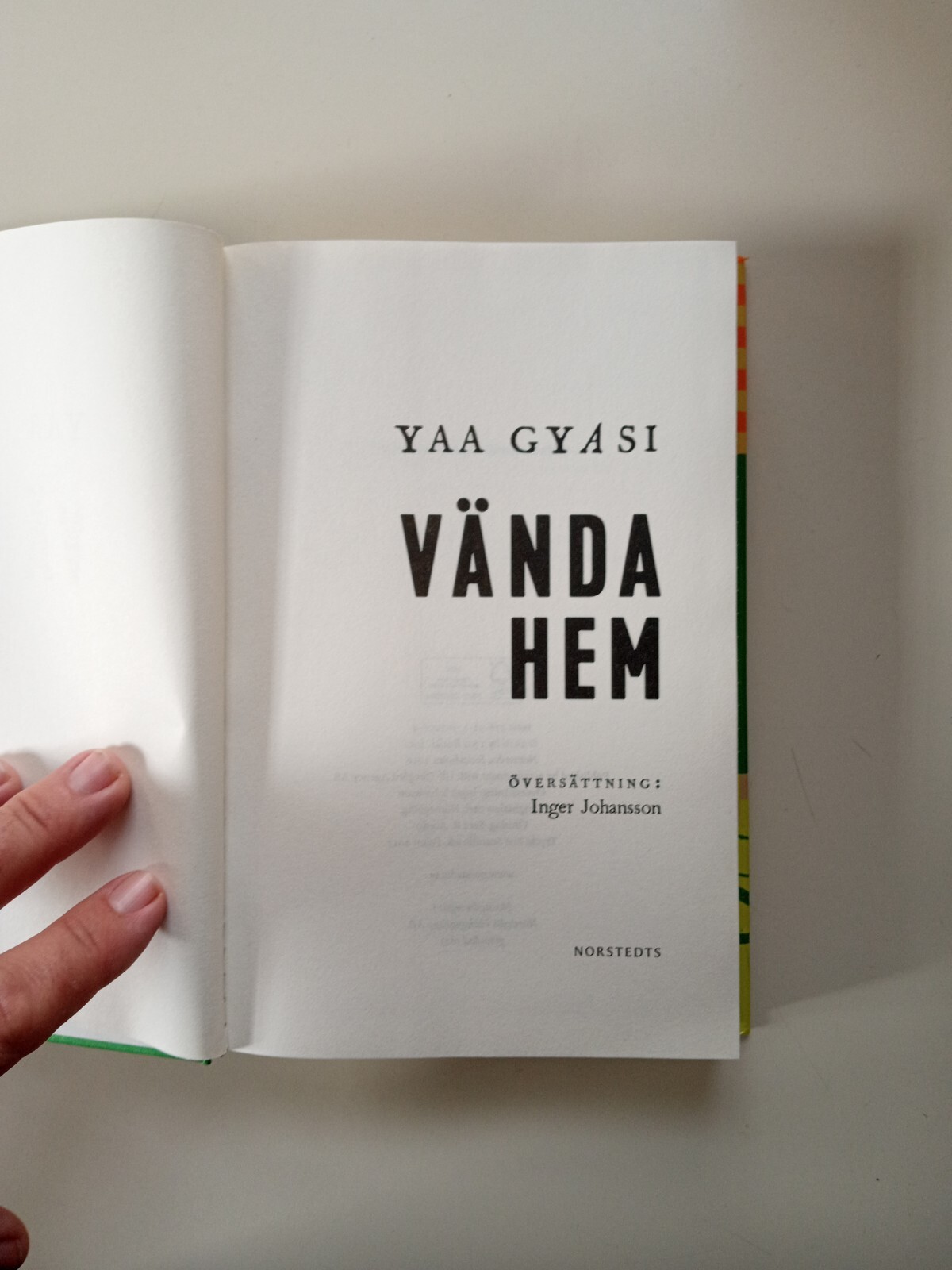 Vanda Hem By Yaa Gyasi 2017 Hardcover (NONENGLISH)