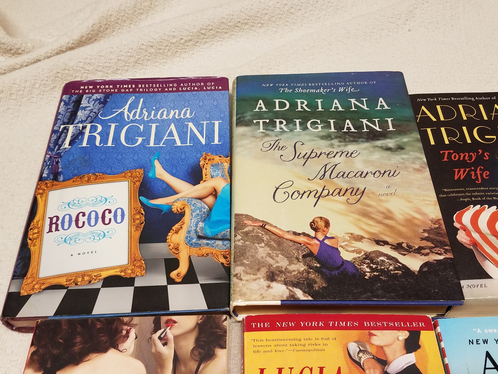 Lot of 6 Adriana Trigiani Books featuring Valentine plus others