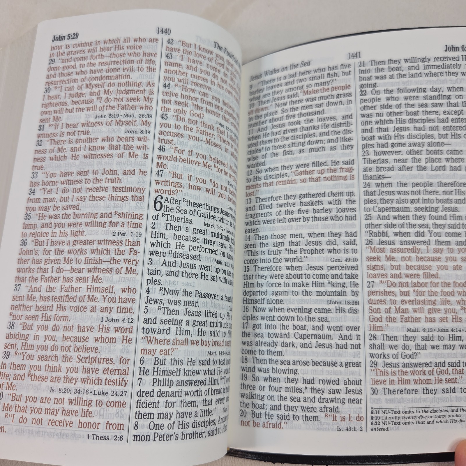 Holy Bible NKJV RLE Giant Print Thomas Nelson 334 Black Bonded Leather 1992