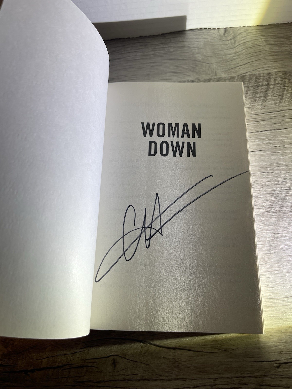 AUTOGRAPHED SIGNED Woman Down : A Novel by Colleen Hoover 2026, Trade Paperback