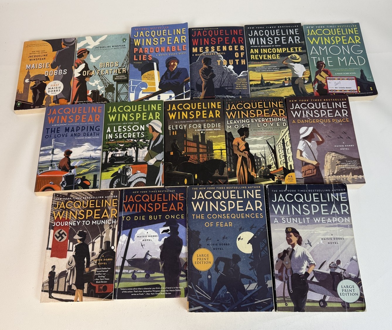 Jacqueline Winspear Lot 15 Maisie Dobbs Mysteries 1930s England