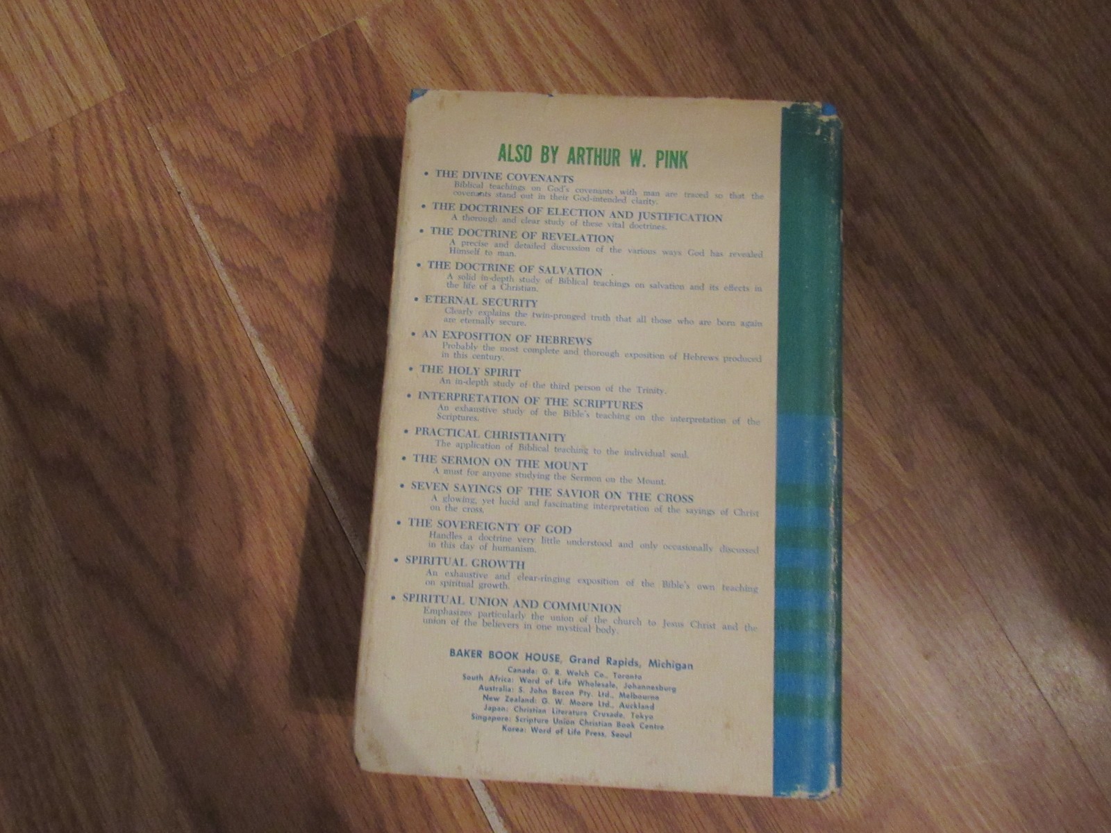 An Exposition of Hebrews by Arthur W. Pink Hardcover In Dust Jacket 1976