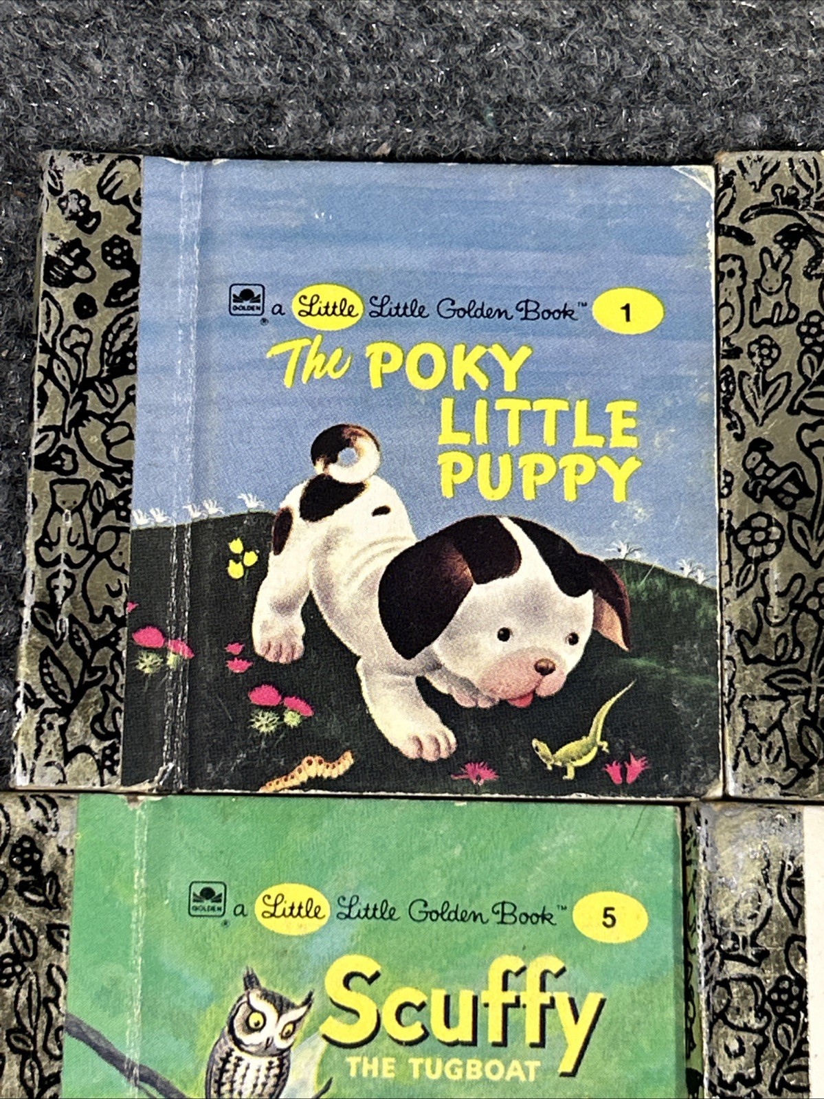 Vintage Set of 1- 12 Little Little Golden Book Miniatures