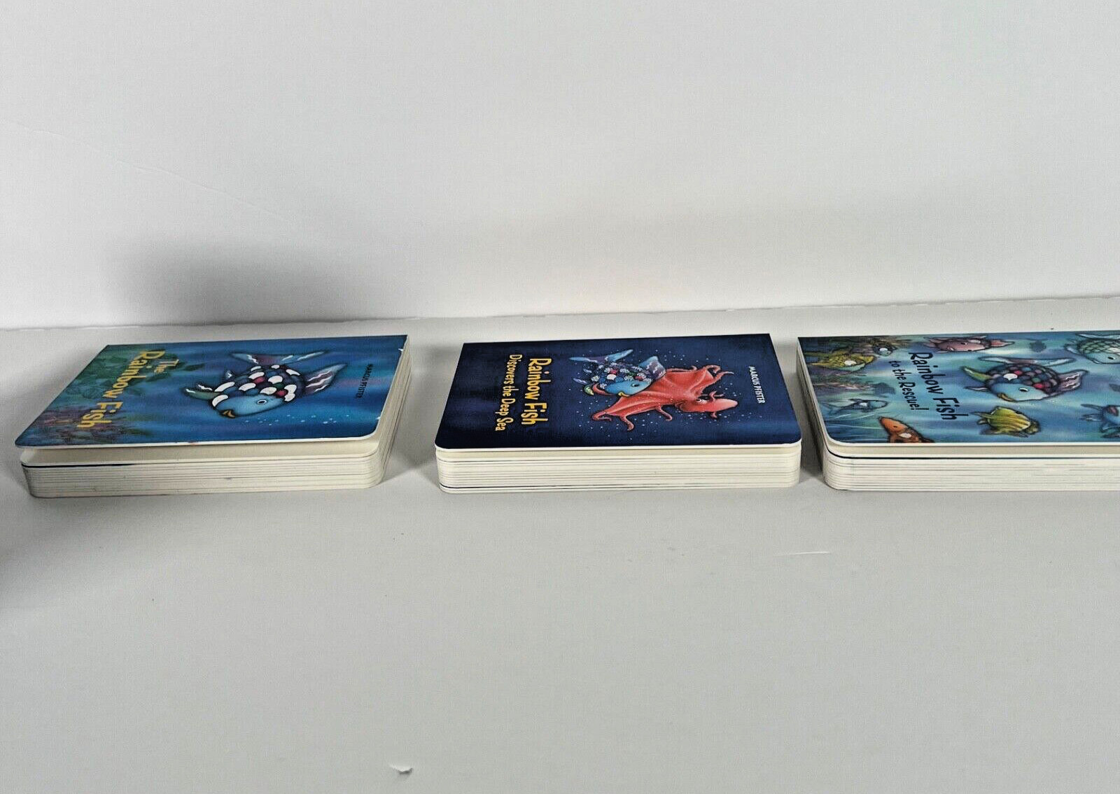 My Rainbow Fish Book Box Marcus Pfister 3 Board Books in “Suitcase” Box w Handle