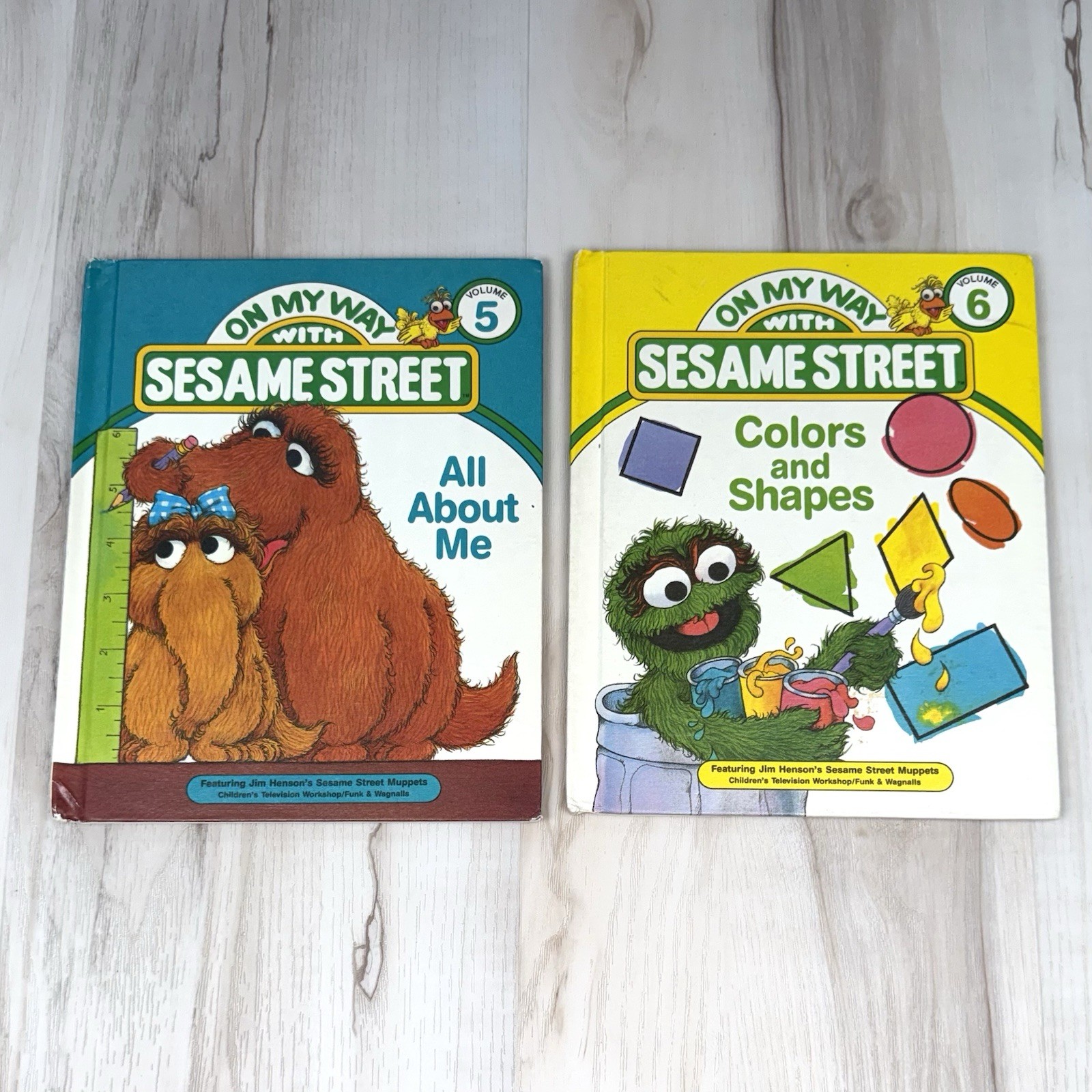VTG Lot 6 On My Way With Sesame Street Children’s Hardcover BOOKS Volumes 1-6