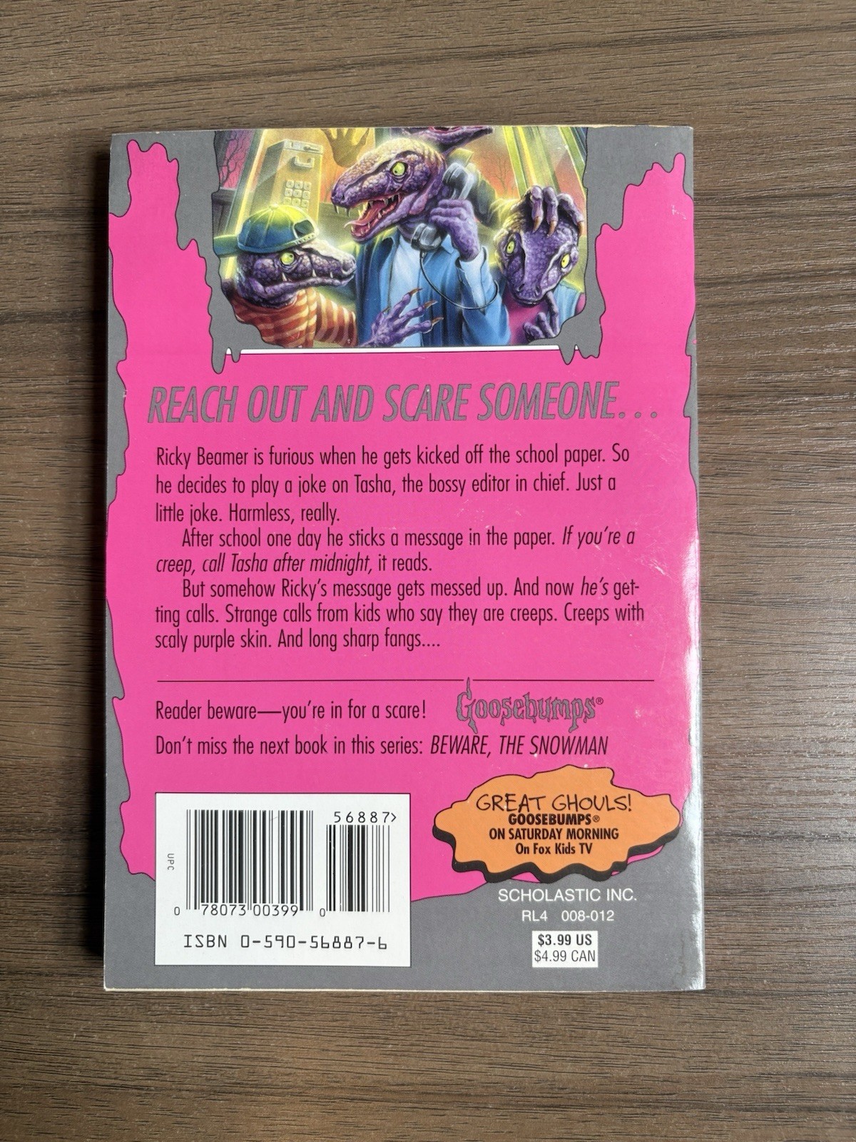 Goosebumps #50 Calling All Creeps! – 1st Print 1996 – LIKE NEW