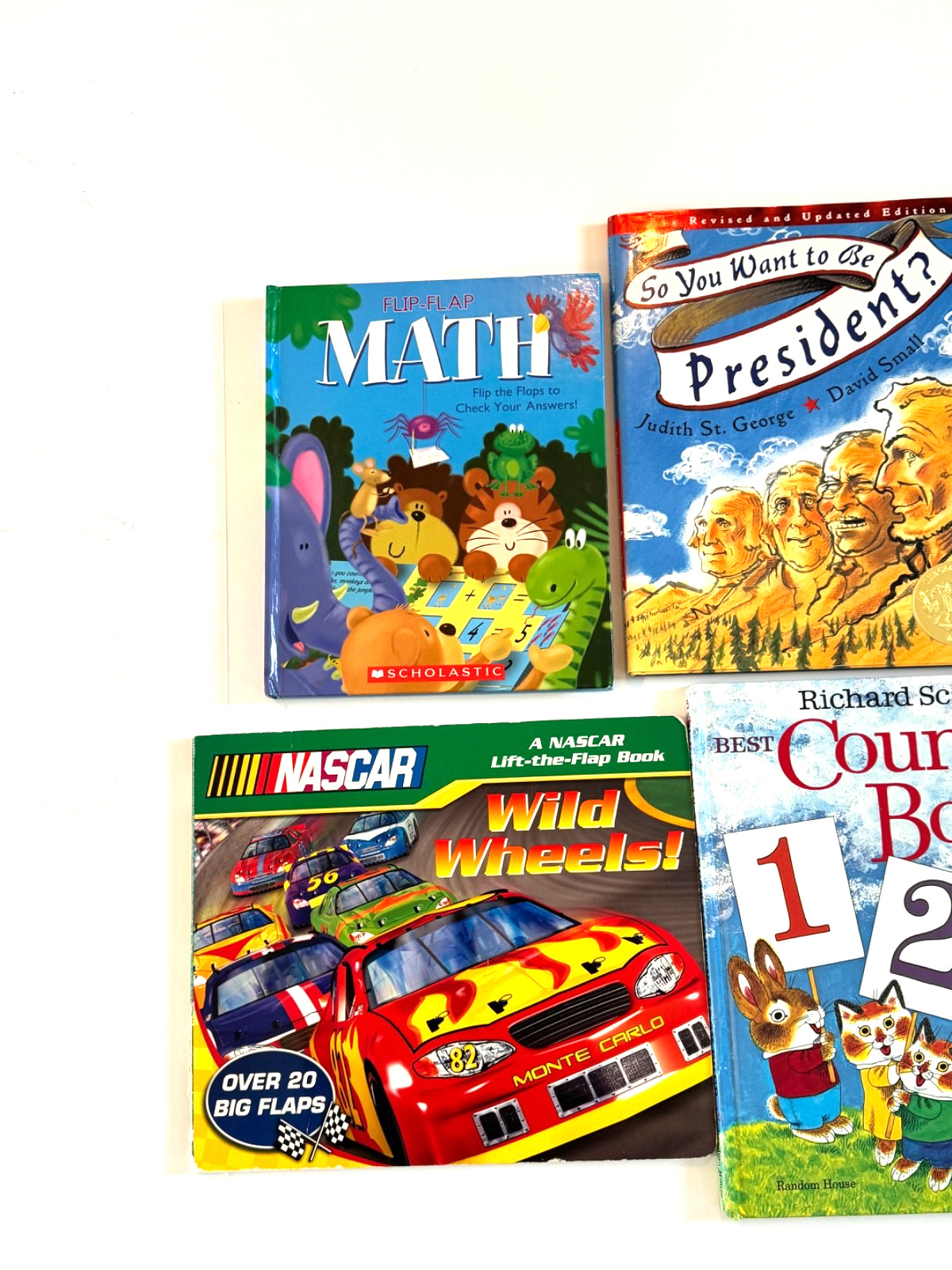 6 Beginner Reading Math Counting Transportation Children Books Hardcover Book