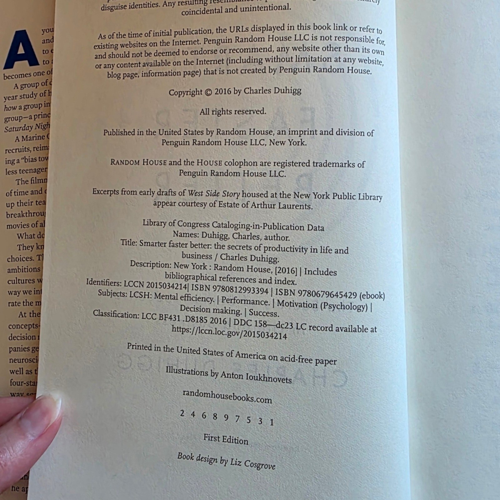 Smarter Faster Better Charles Duhigg First Edition Hardcover Productivity Book