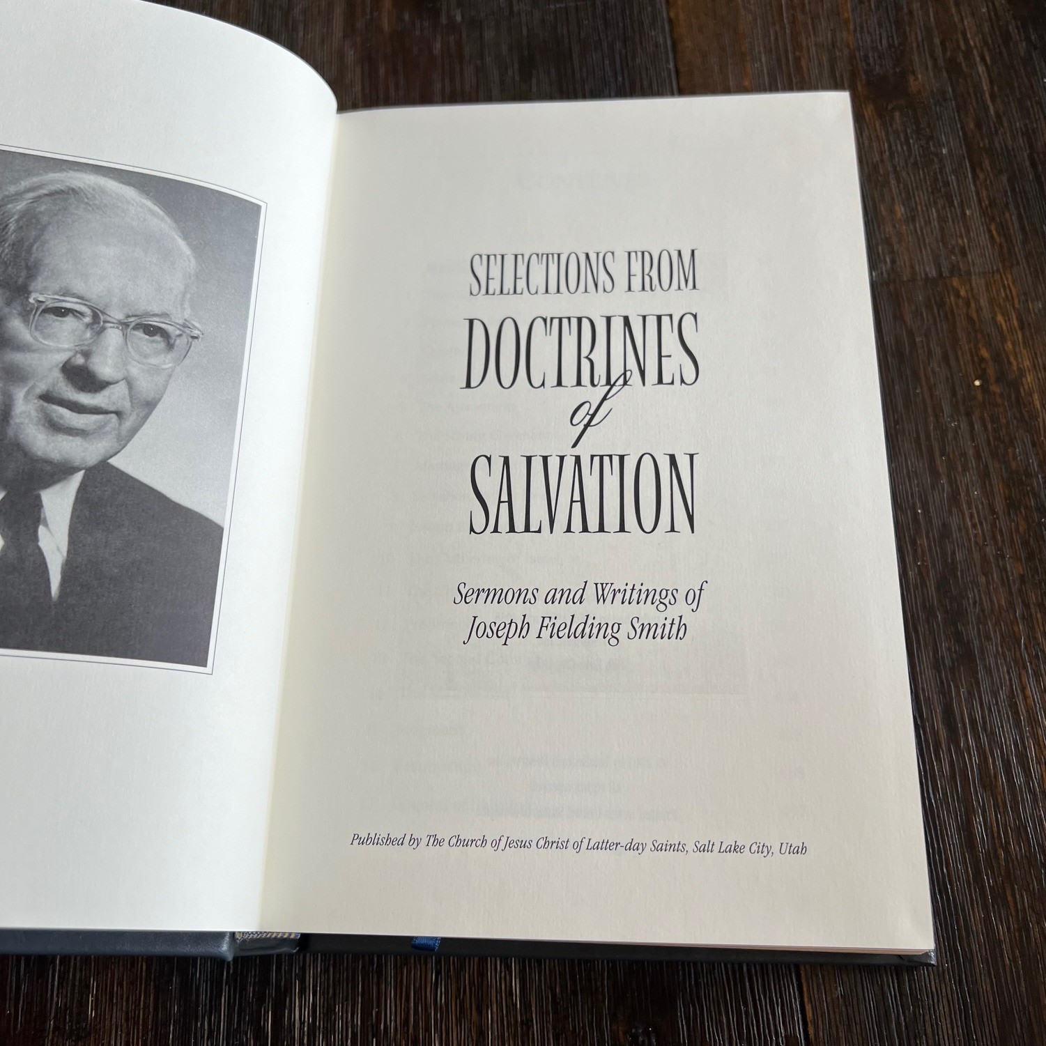 Selections From Doctrines of Salvation Joseph F Smith Leather Employee Gift Book