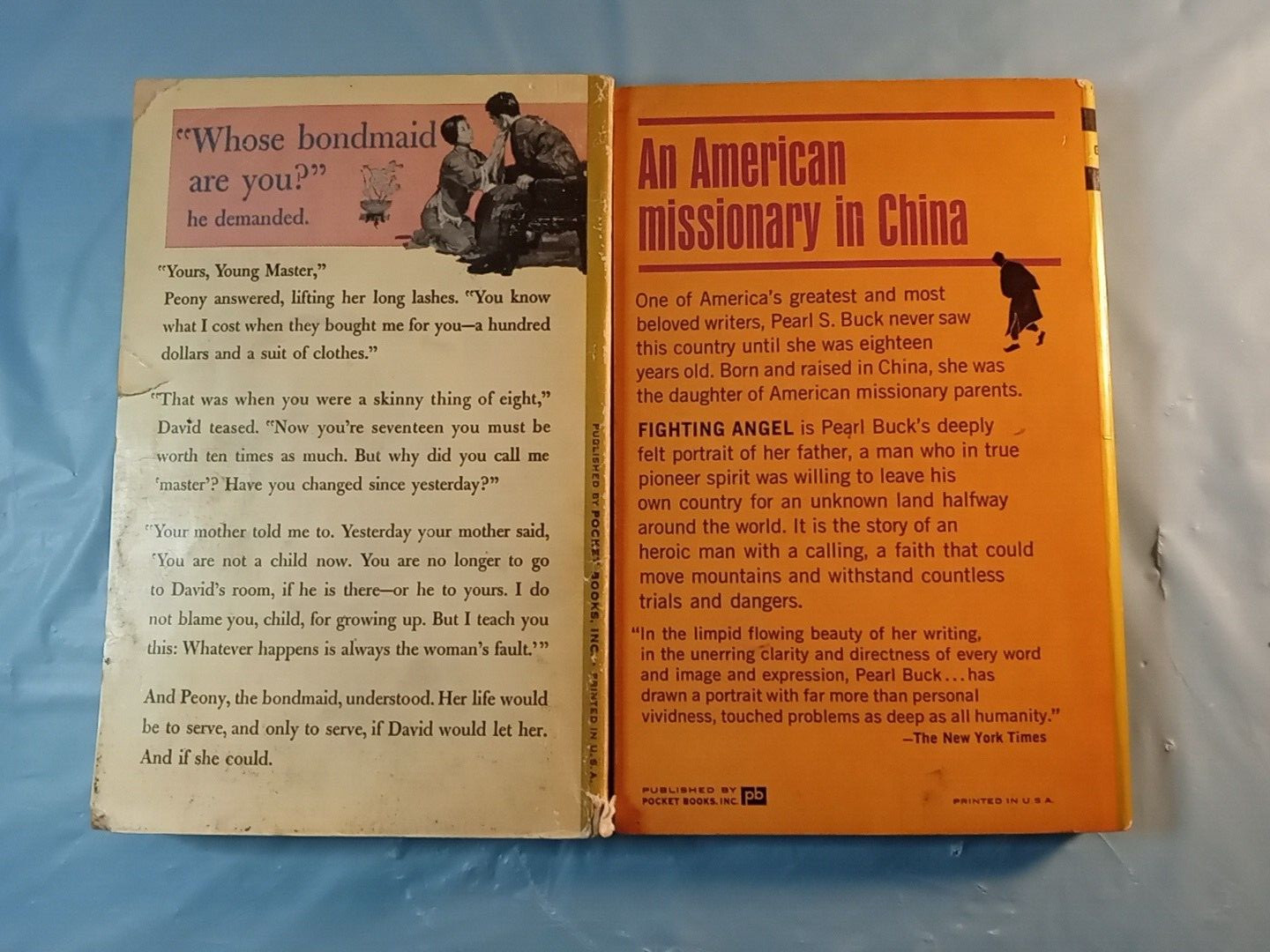 Pearl S. Buck Paperback Book Lot 4 Pocket Books Vintage early 1960s