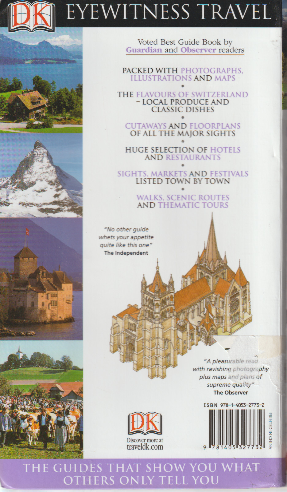 SWITZERLAND, BY EYEWITNESS TRAVEL, HARDCOVER 1ST EDITION 2005