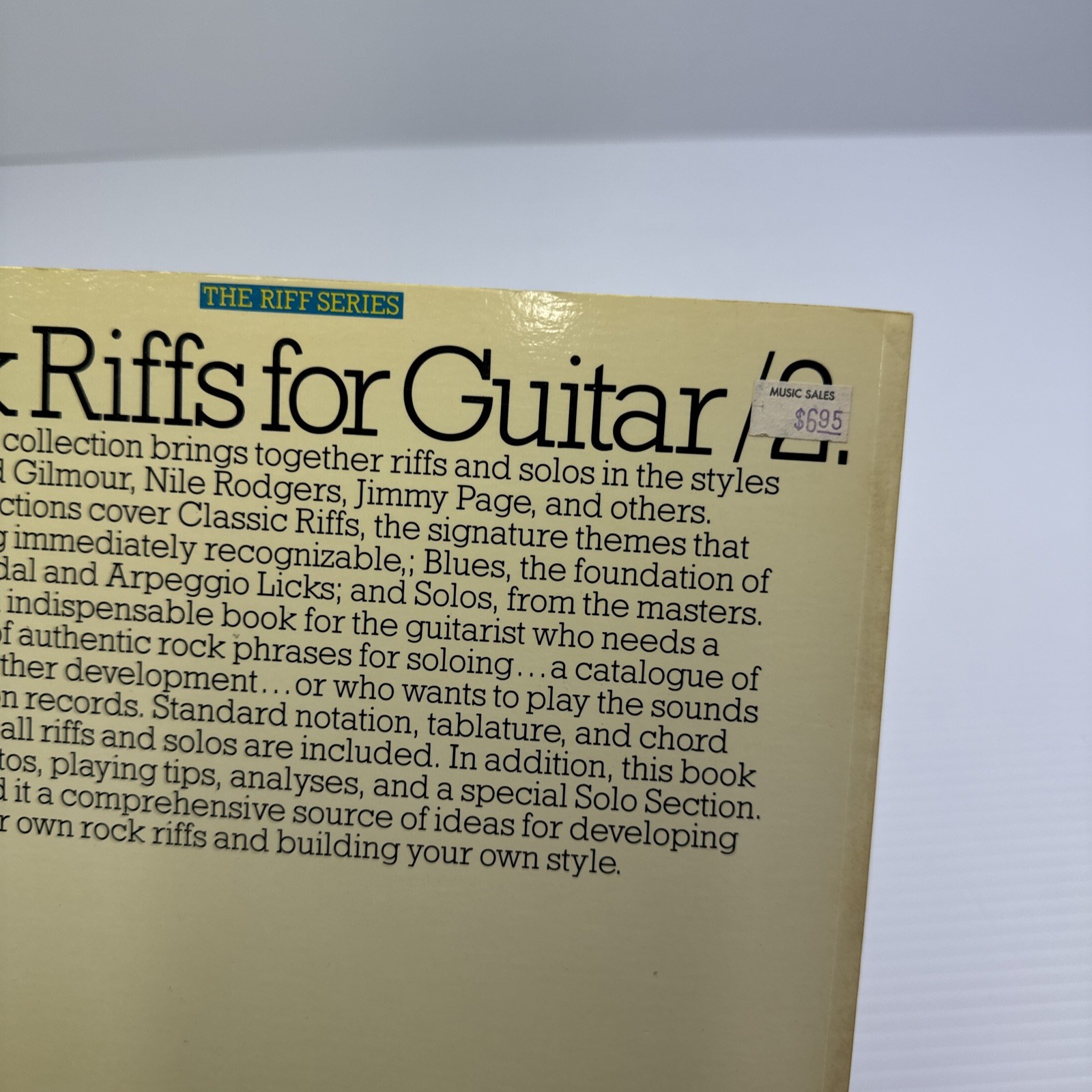 Rock Riffs for Guitars /2 Steve Tarshis 1987 PB Amsco Publications Rock Guitar