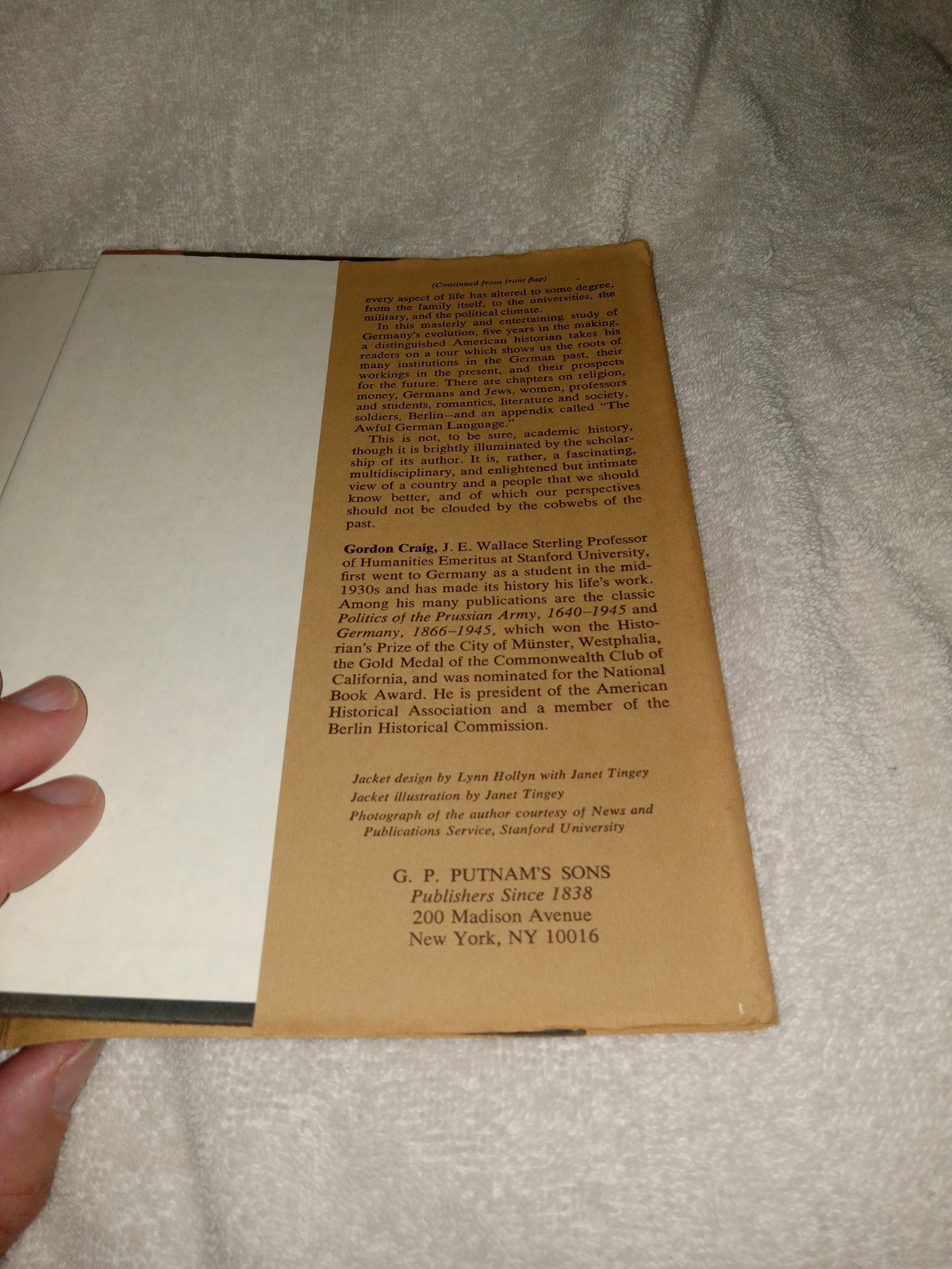 RARE THE GERMANS Hardcover Gordon A. Craig Signed Autographed FIRST EDITION 1982