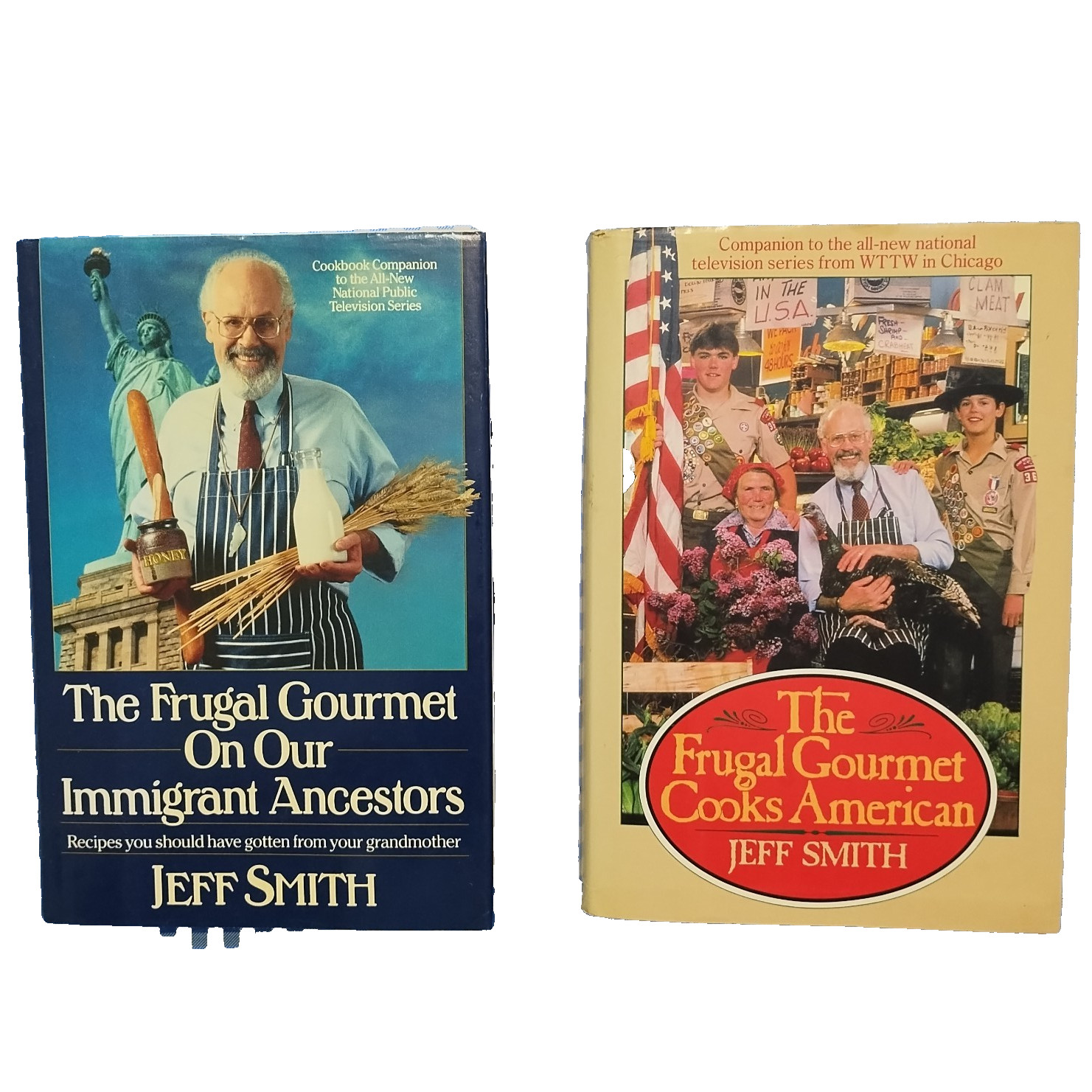 The Frugal Gourmet Jeff Smith Lot of 8 Hardcover DJ CookBooks William Morrow Co