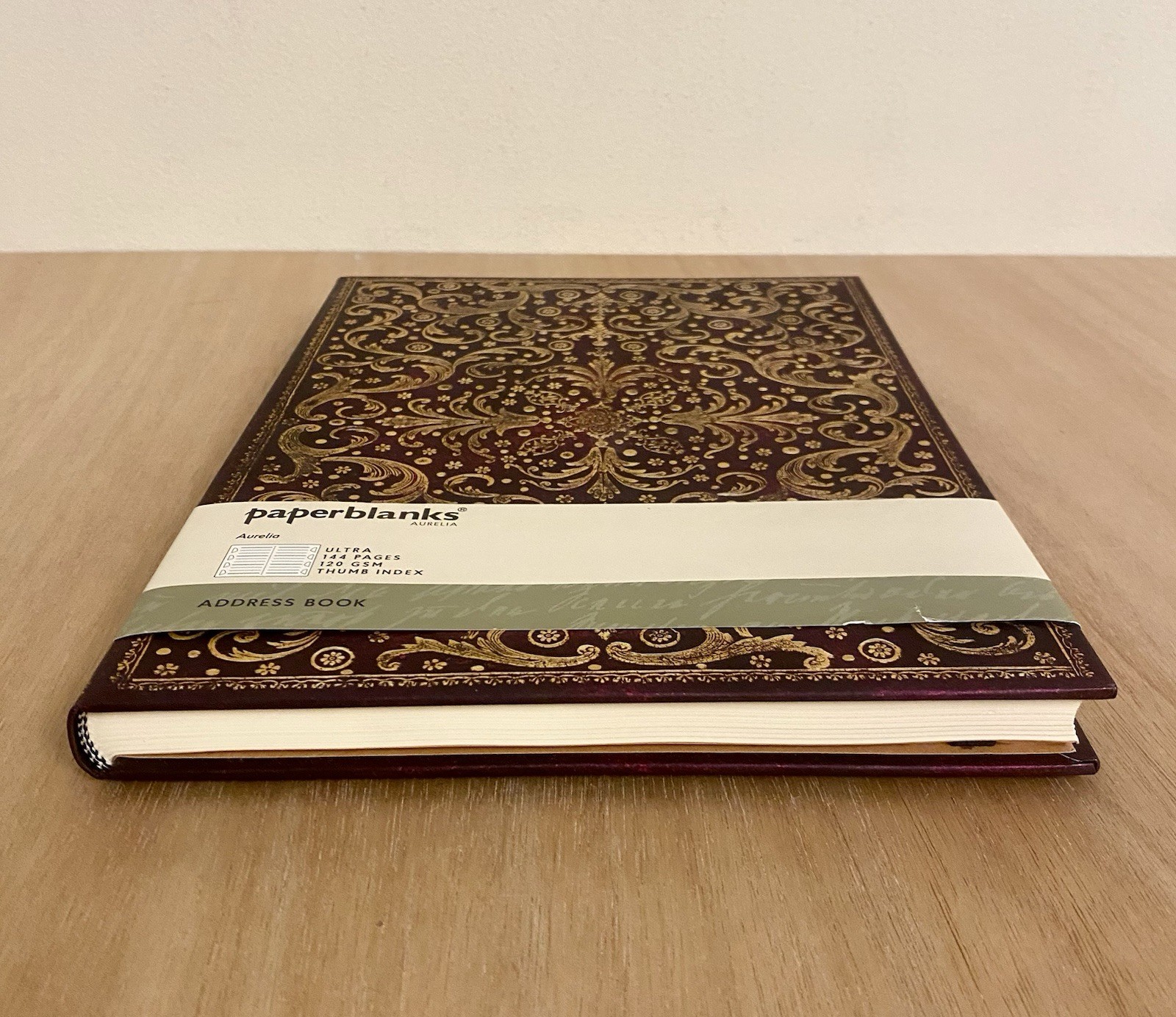 Aurelia Ultra Hardcover Address Book by Paperblanks 144 pages Thumb Index NEW