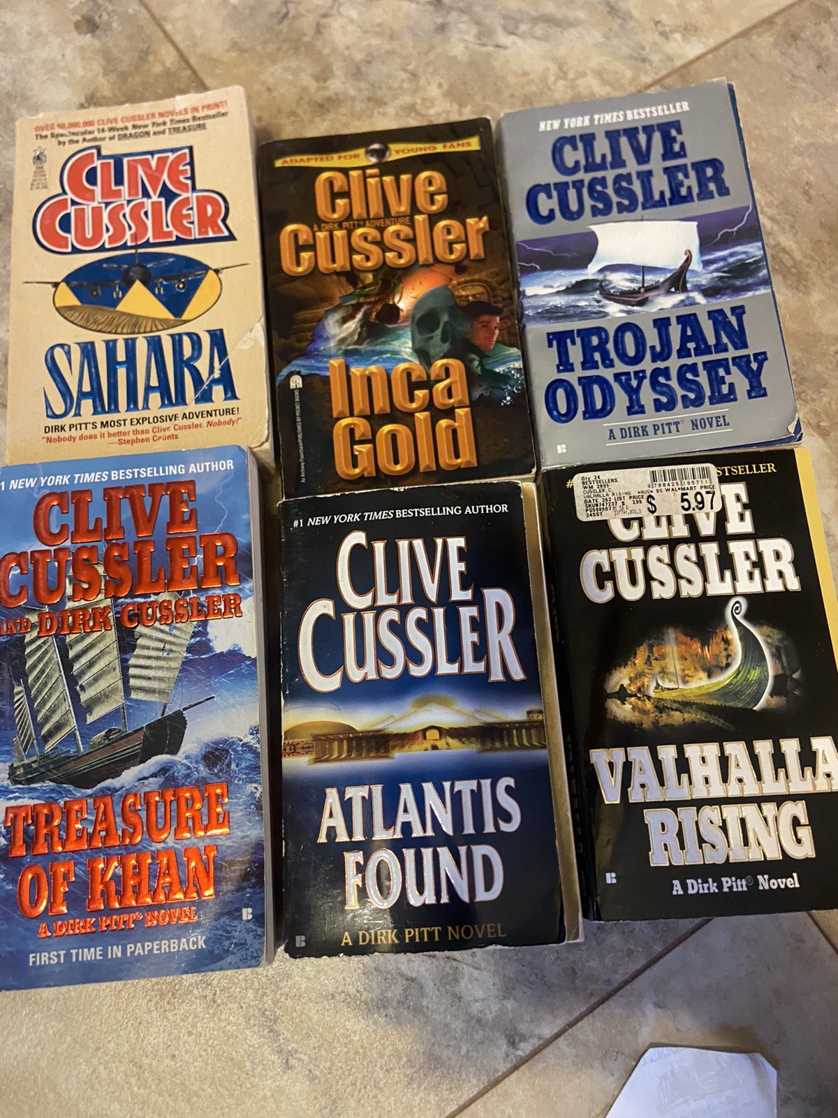 Clive Cussler 14 Book Lot Dirk Pitt Treasure Sea Adventure Novels 14 In Set