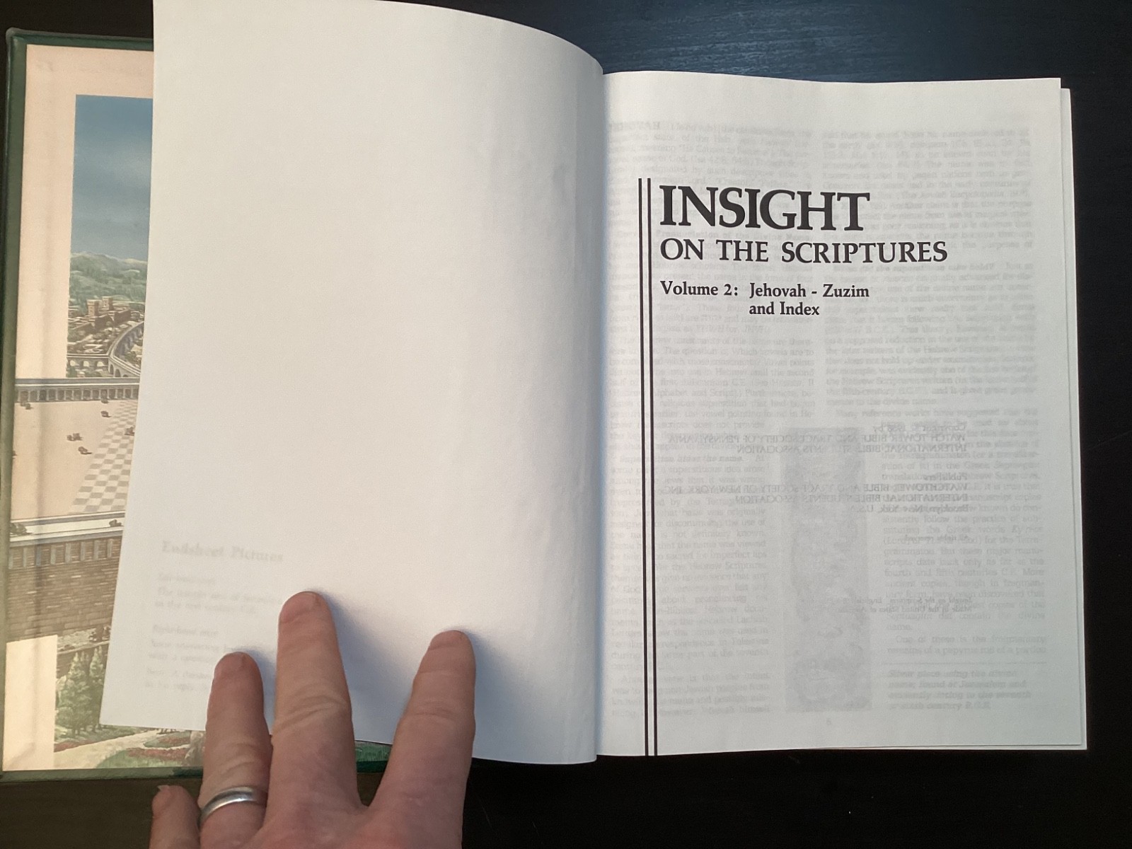 INSIGHT ON THE SCRIPTURES VOLUMES 1 &2 WATCHTOWER BIBLE & TRACT, HARDCOVER 1988