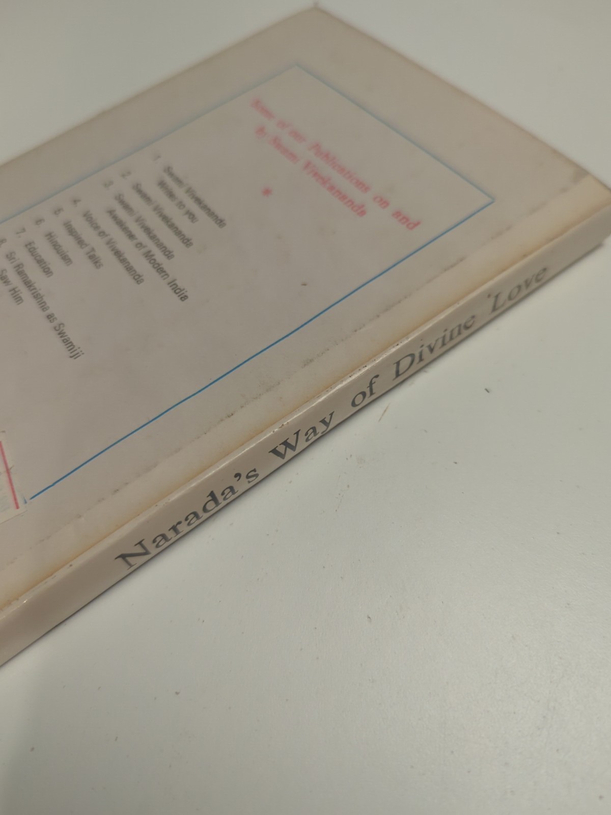 NARADA’S WAY OF DIVINE LOVE By Swami Prabhavananda – Hardcover