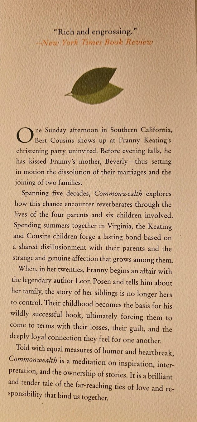 Commonwealth : A Novel by Ann Patchett (2017, Trade Paperback)