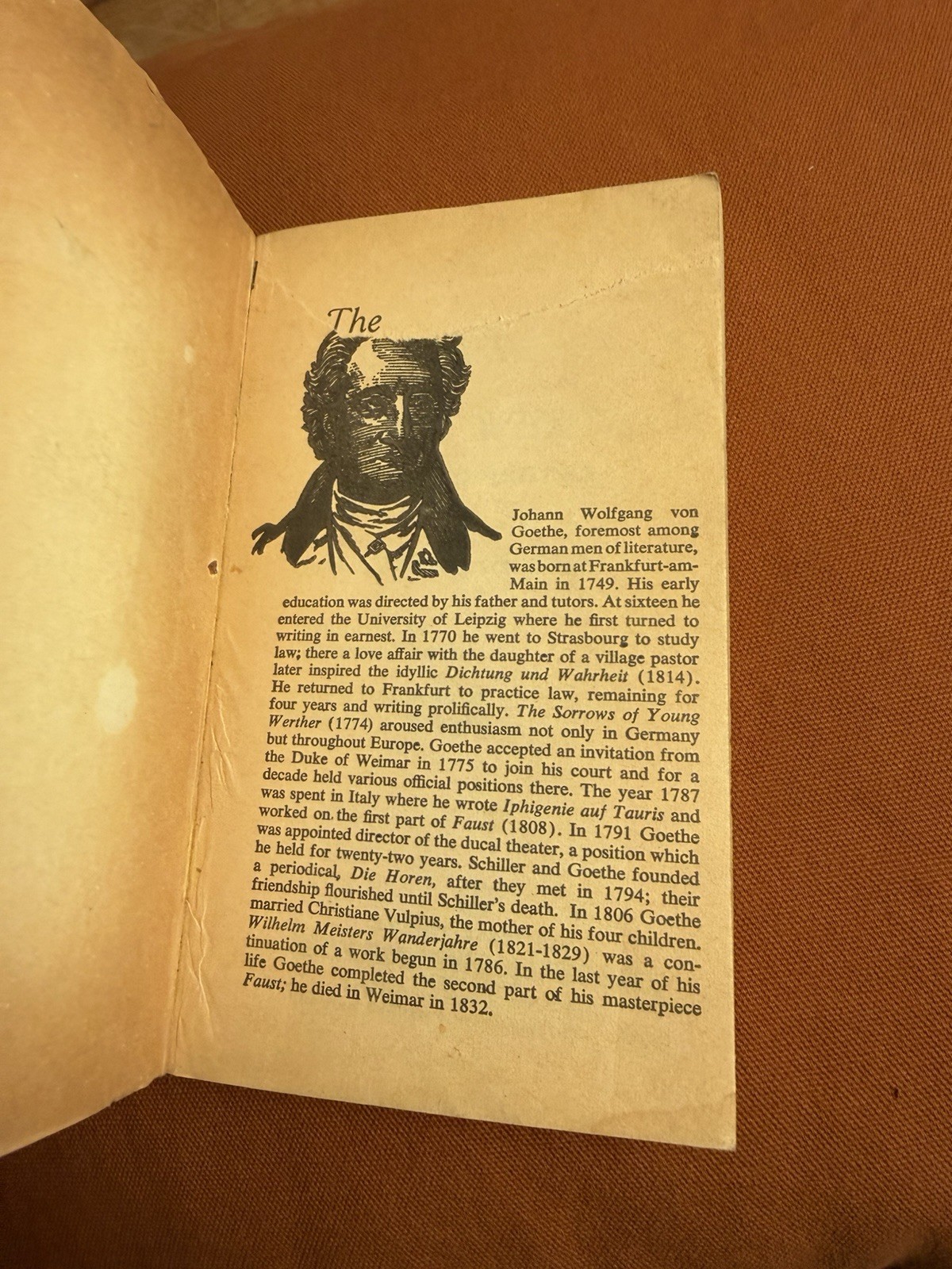 The Sorrows of Young Werther by Goethe (Paperback, 1962, Signet)