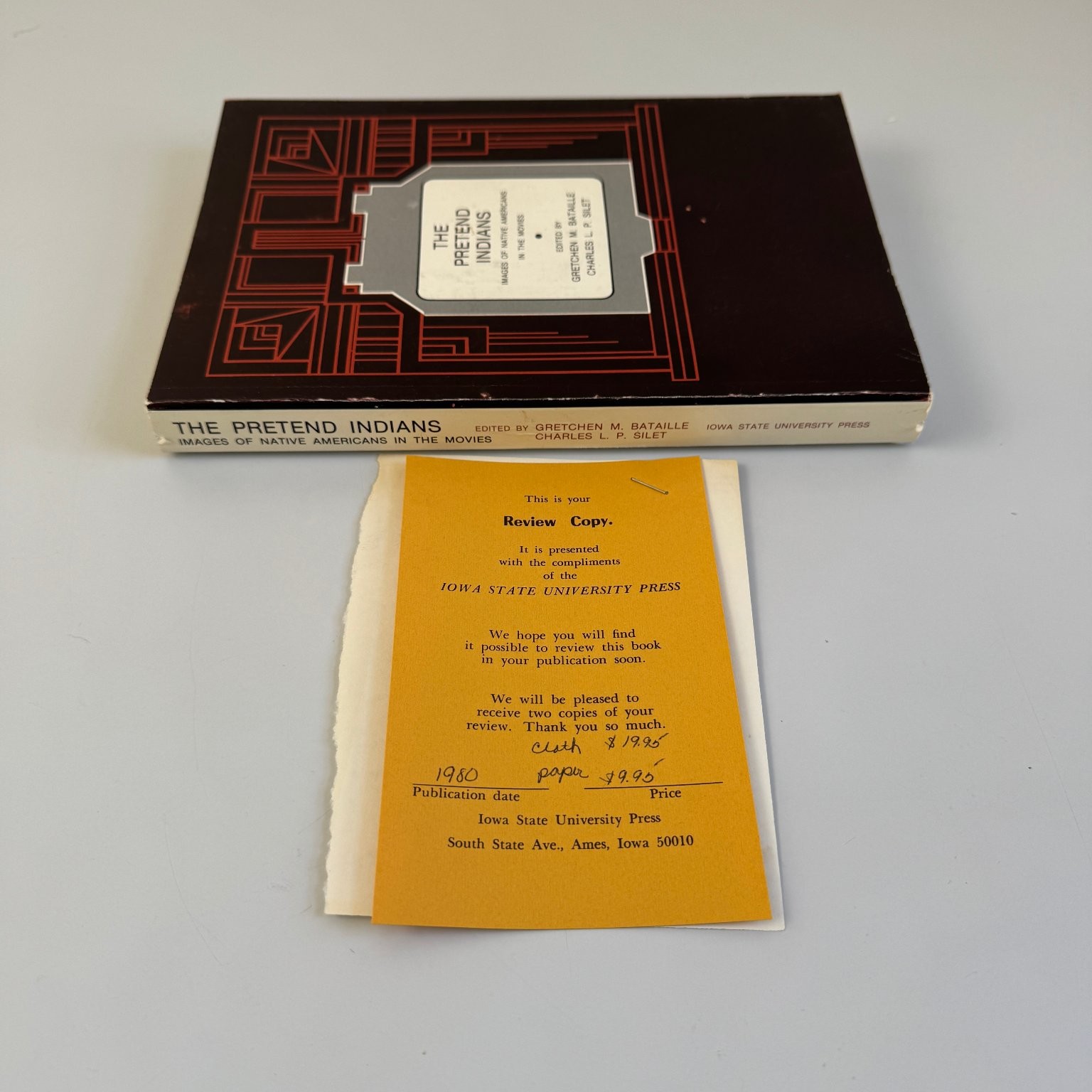 The Pretend Indians Bataille Silet 1980 First Edition Native American Film Iowa