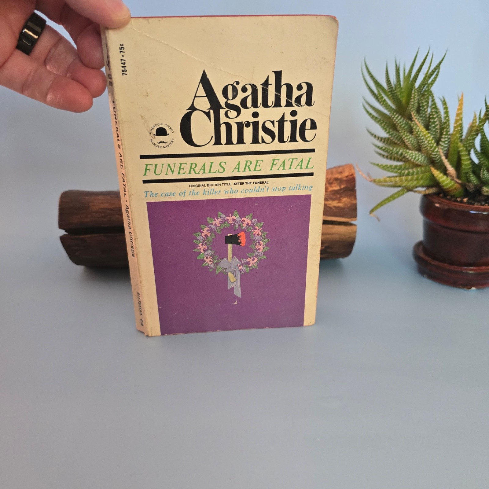 Vintage Agatha Christie Hercule Poirot Lot of 4 Paperback Books Mystery 1960s 70