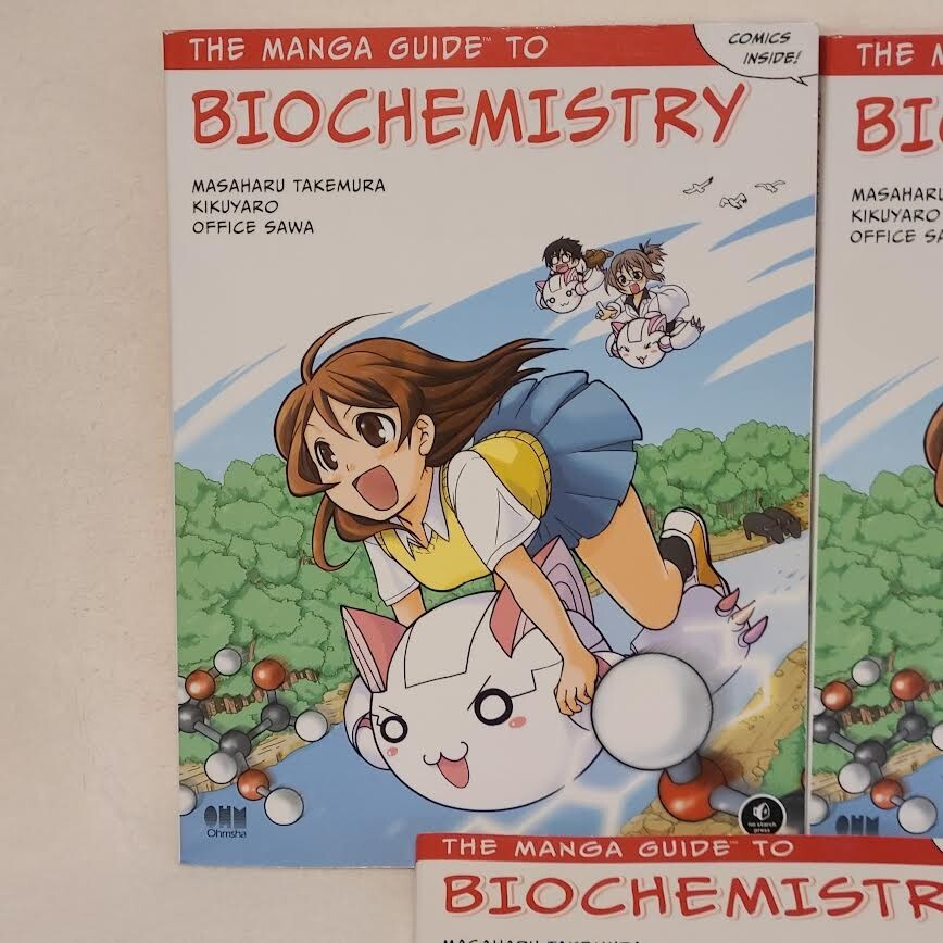 5x The Manga Guide to Biochemistry Book Lot – Takemura, Masaharu, Office Sawa K