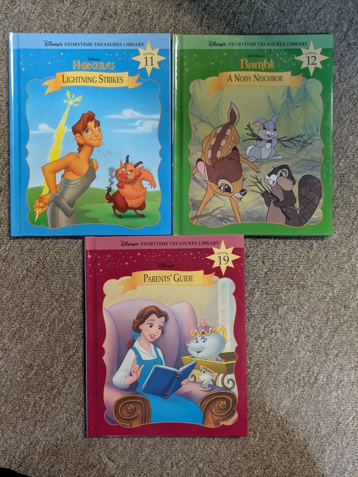Disney’s Storytime Treasures Library – Vol. 11, 12, 19 – LN!! HC 1998