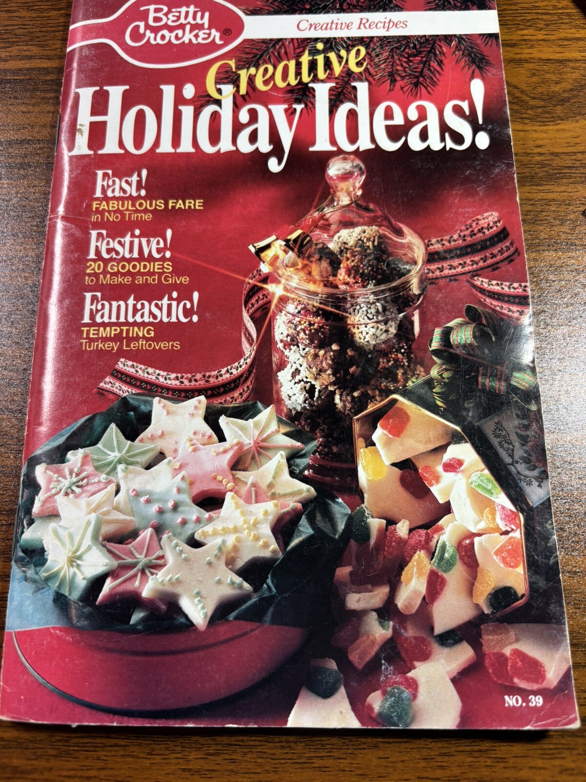 Betty Crocker creative Holiday Ideas and Cookbook no 39 1989 VTG 91 pages