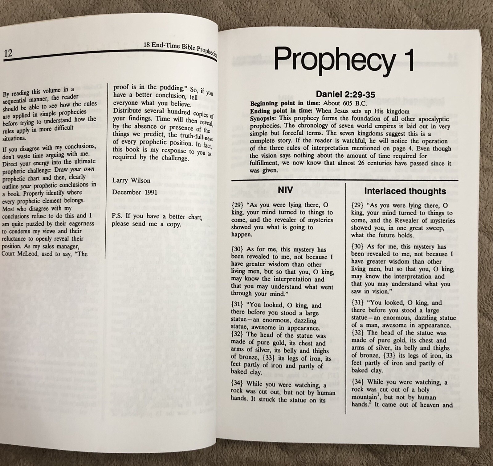 18 End-Time Bible Prophecies by Larry Wilson 1992 Teach Services PB 282 pp SDA