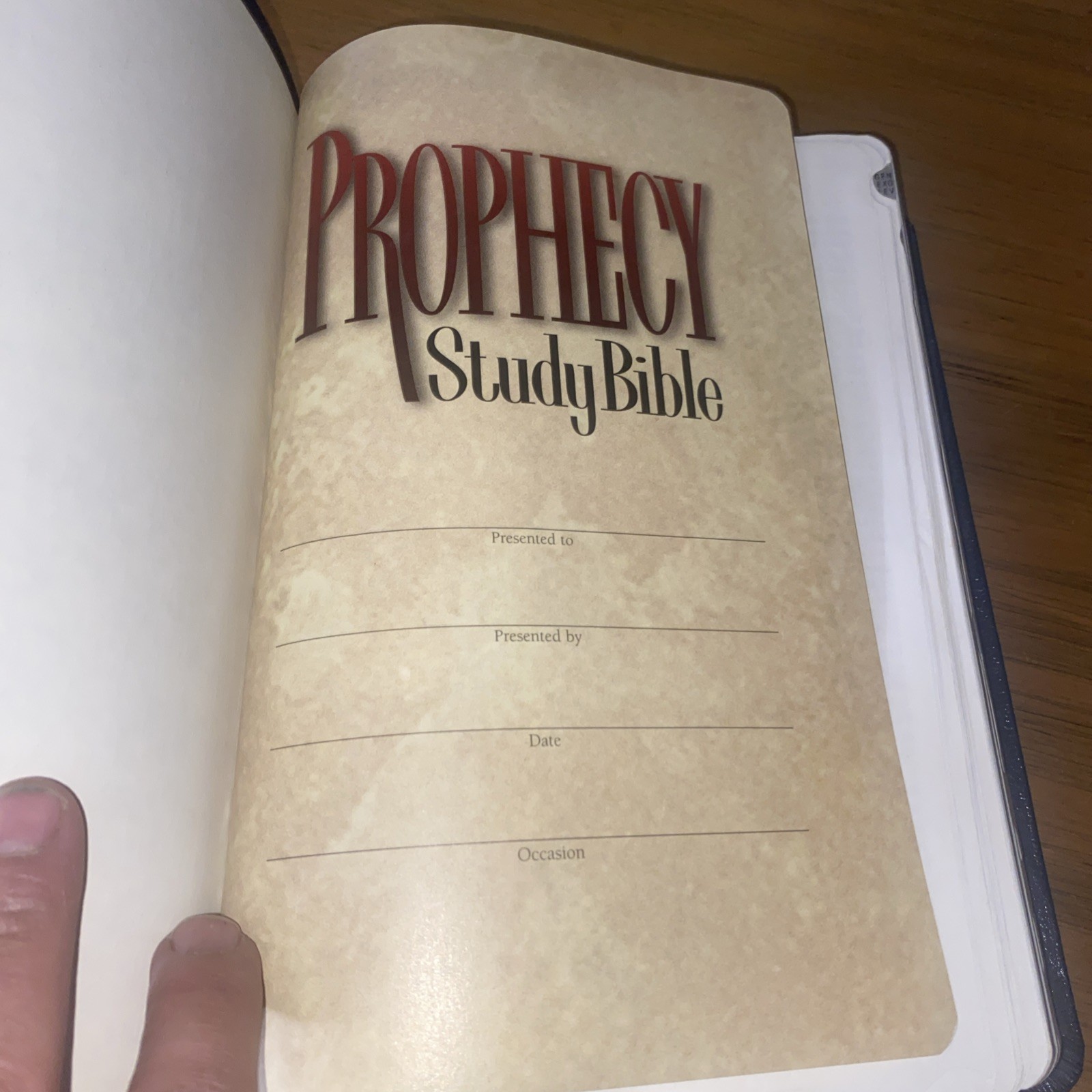 PROPHECY STUDY BIBLE NKJV NELSON 1465B GENUINE BONDED LEATHER JOHN HAGEE INDEXED