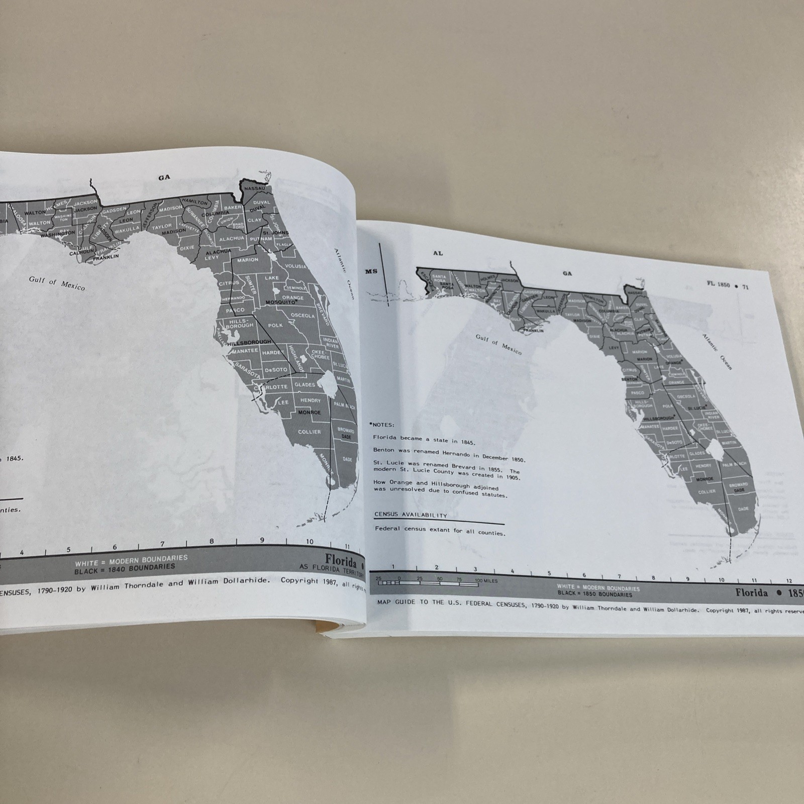 Map Guide to the US Federal Censuses 1790-1920 SC Thorndale & Dollarhide Good