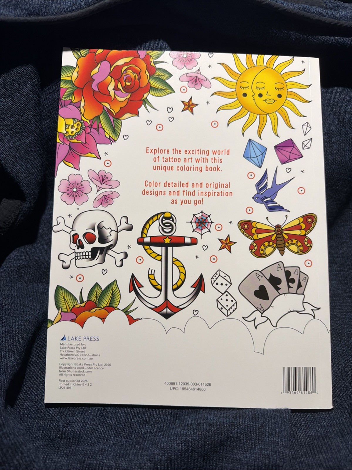 Tattoo Design Coloring Book ~ 48 pages ~ variety of Images ~ Mindful Coloring