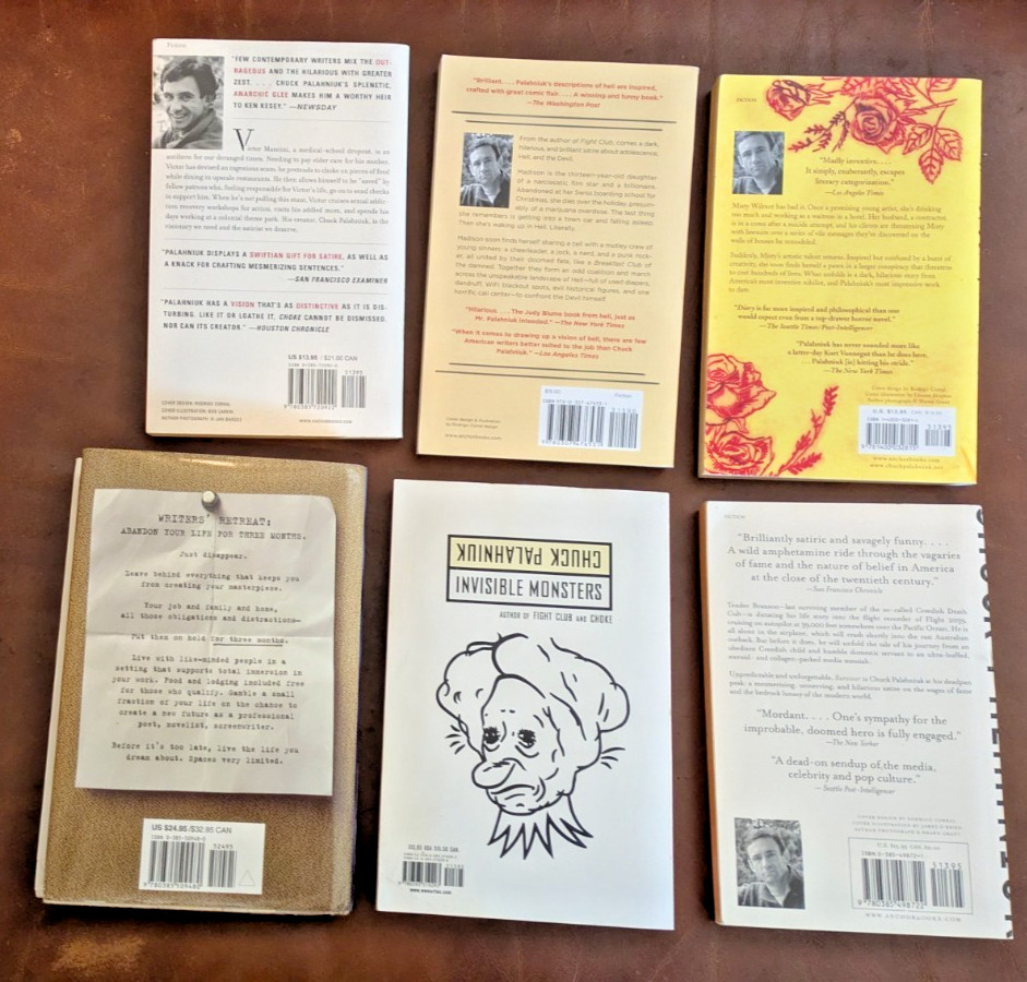 Chuck Palahniuk Lot of 6 1HC/5TPB: Damned-Haunted-Diary-Choke-Survivor-Monsters