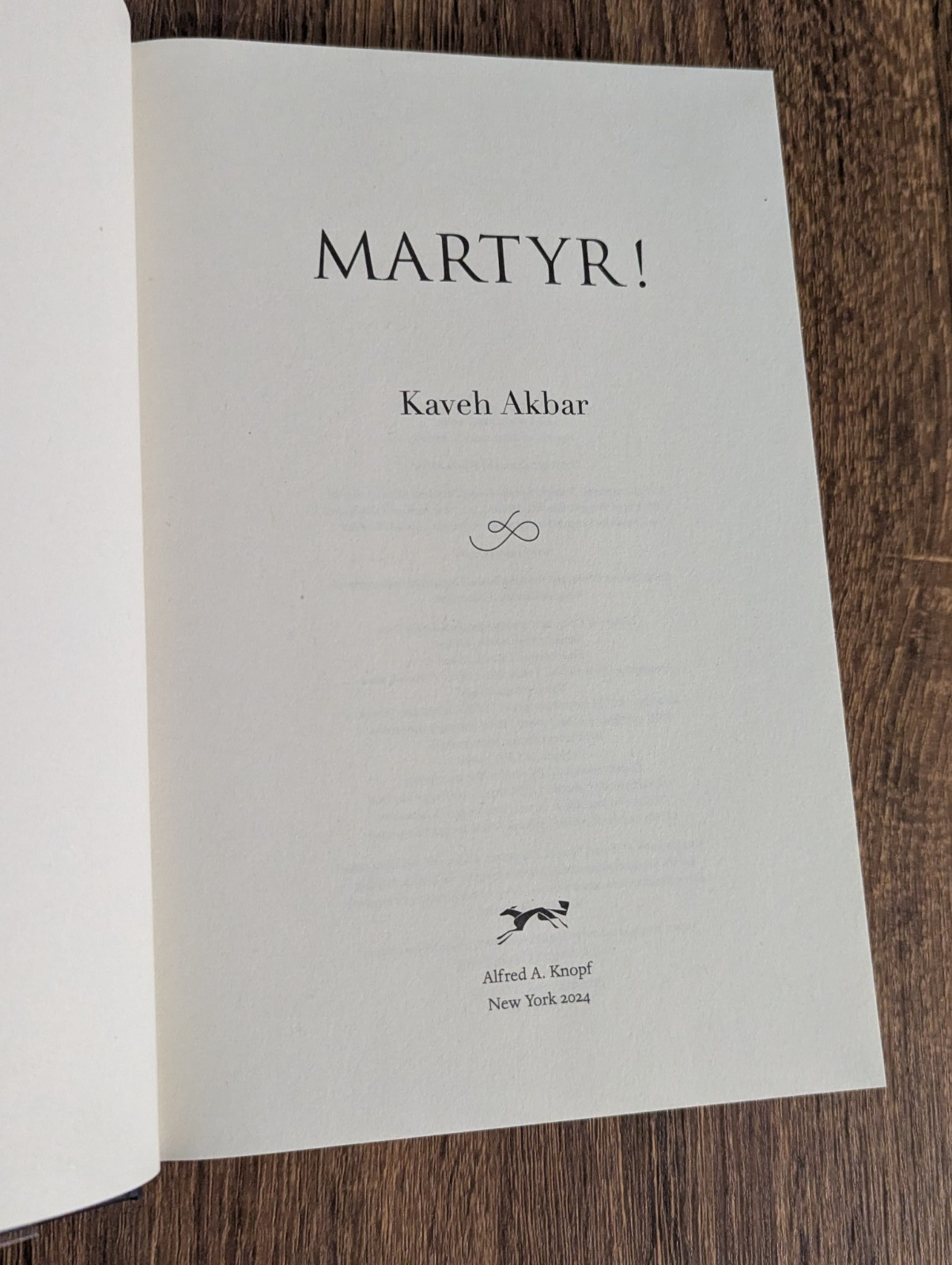 Martyr Kaveh Akbar Signed First Edition 2024 Hardcover