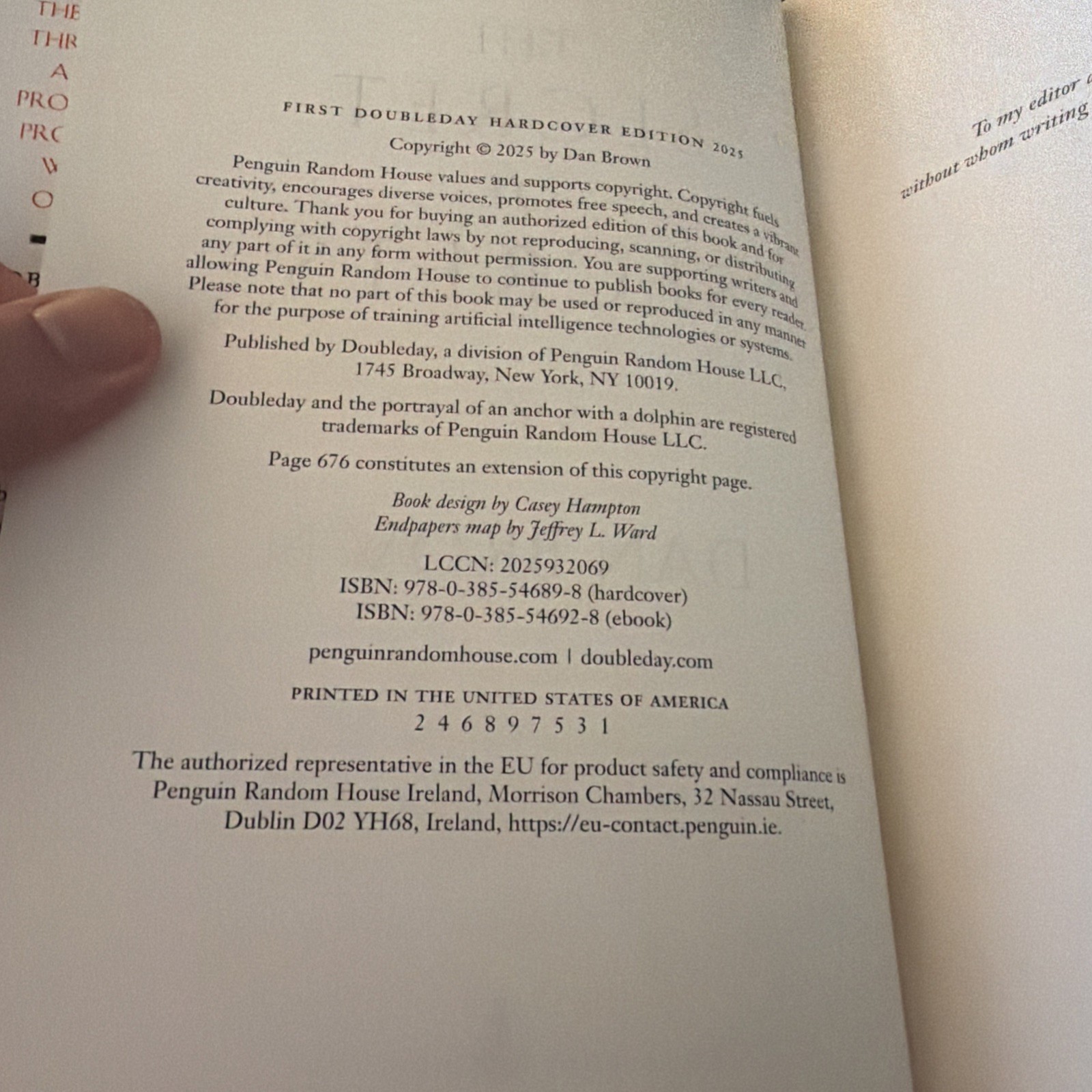 SIGNED The Secret of Secrets: A Novel by Dan Brown 2025, Hardcover
