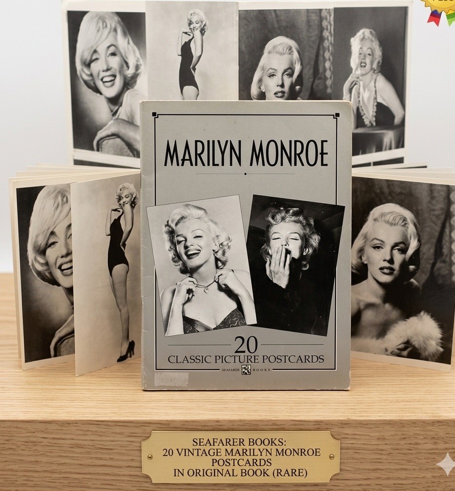 Vintage Marilyn Monroe 20 Classic Picture Postcards Book Seafarer Rare Complete