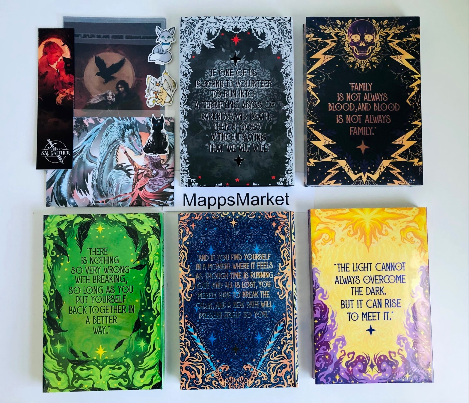 Shadows and Crowns 1-5 SIGNED by S.M. Gaither BOOKS FOR DAYS + Overlays & Extras