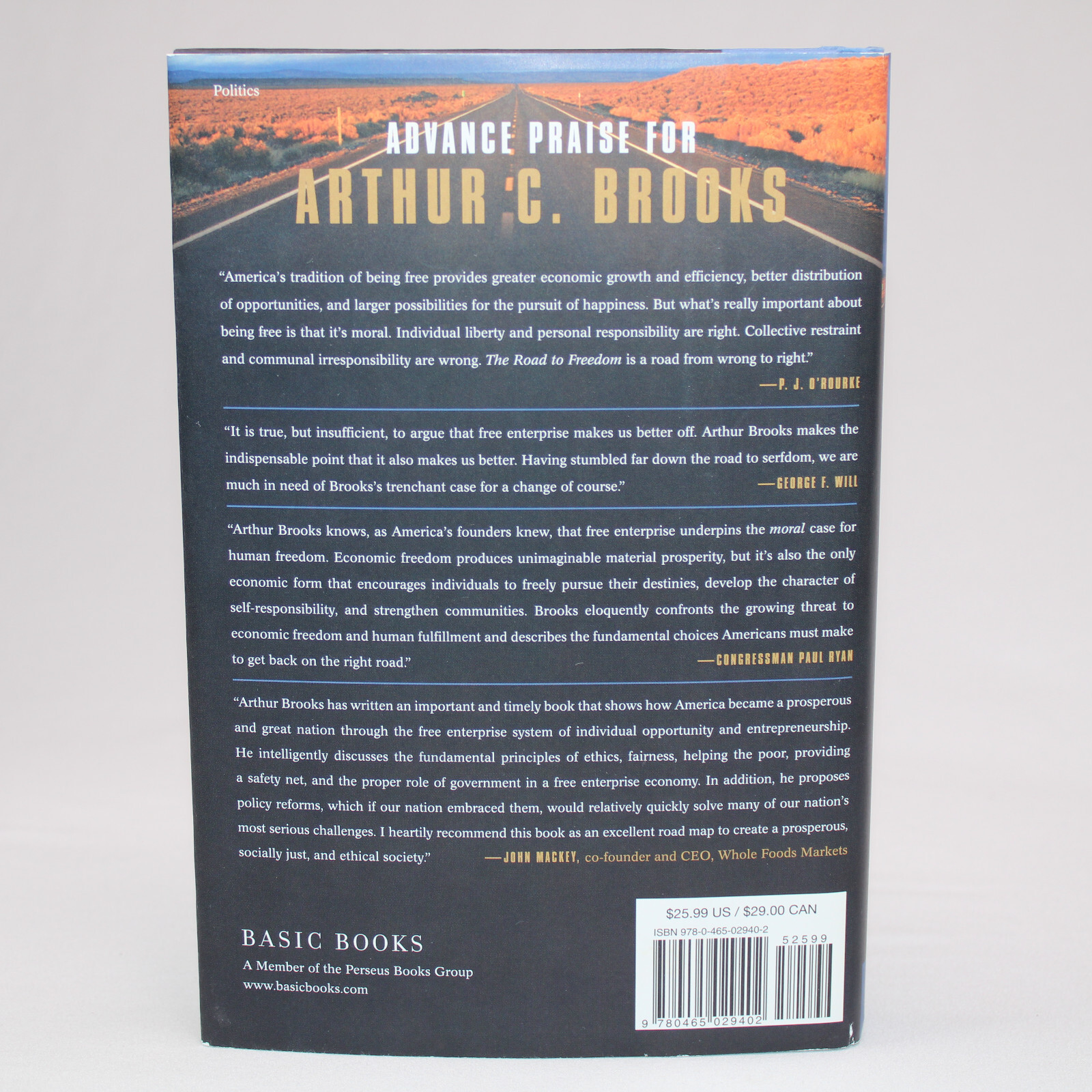 SIGNED The Road To Freedom By Arthur C. Brooks Hardcover Book With Dust Jacket