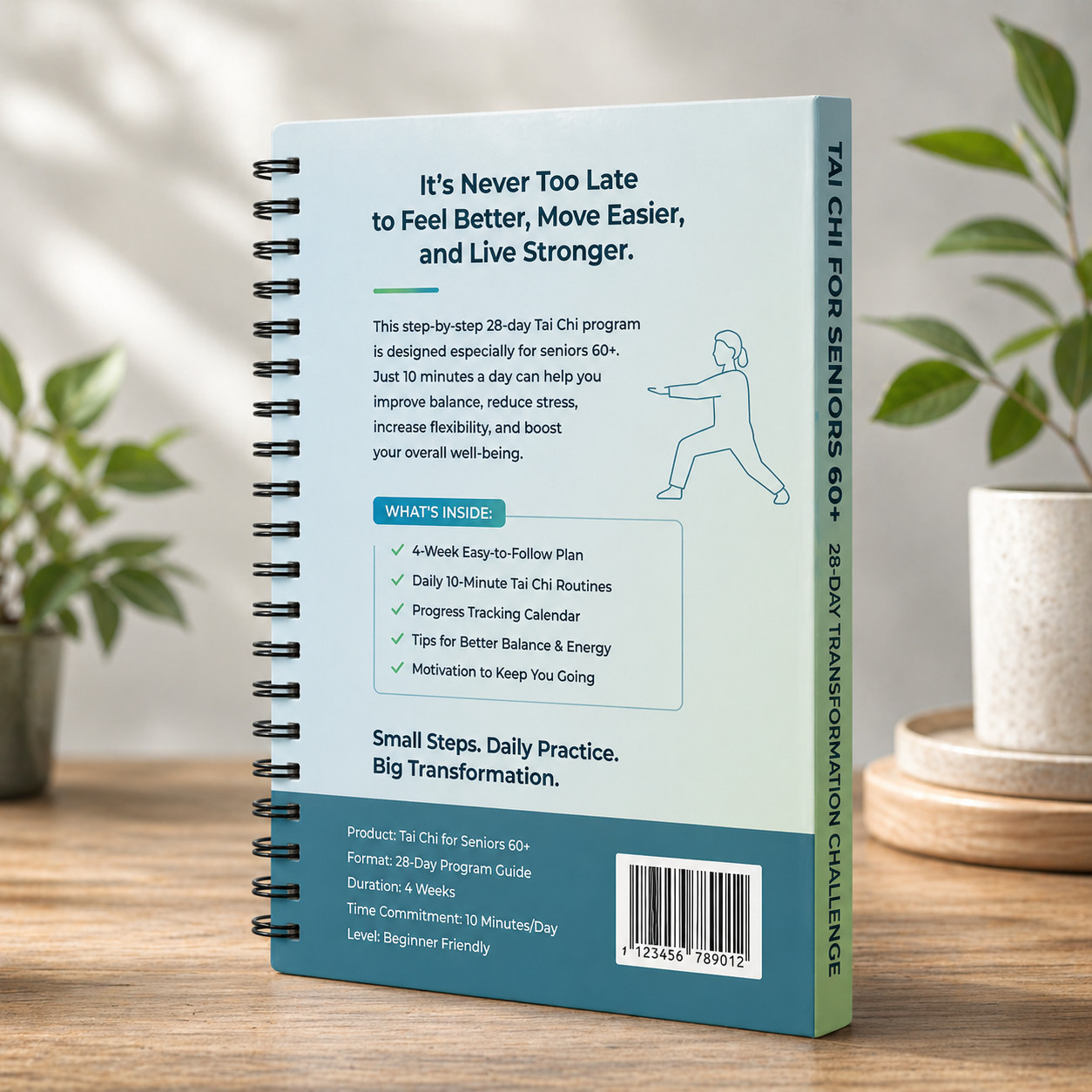 28-Day Tai Chi for Seniors Guide | Easy 10-Min Daily Routine | Balance, Flexibil
