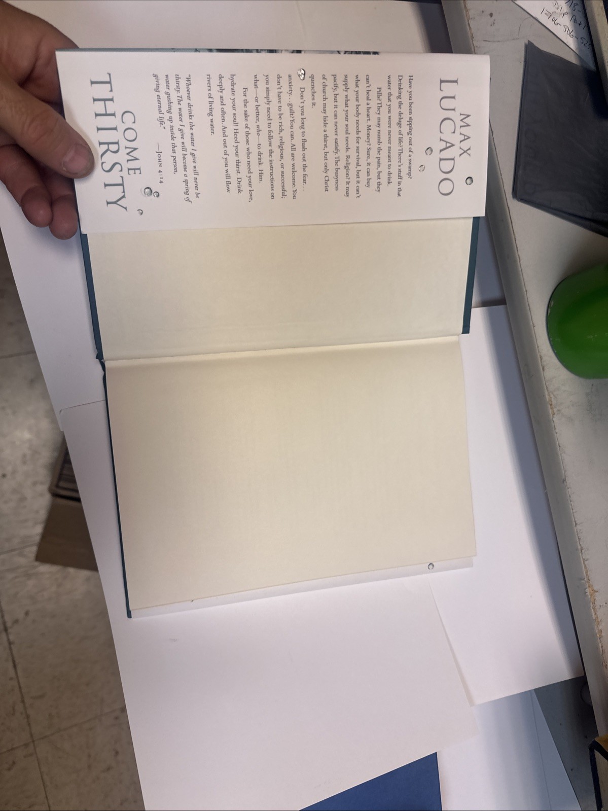 Come Thirsty -Max Lucado (2004 Hardcover Dust Jacket Signed Copy) FIRST PRINTING