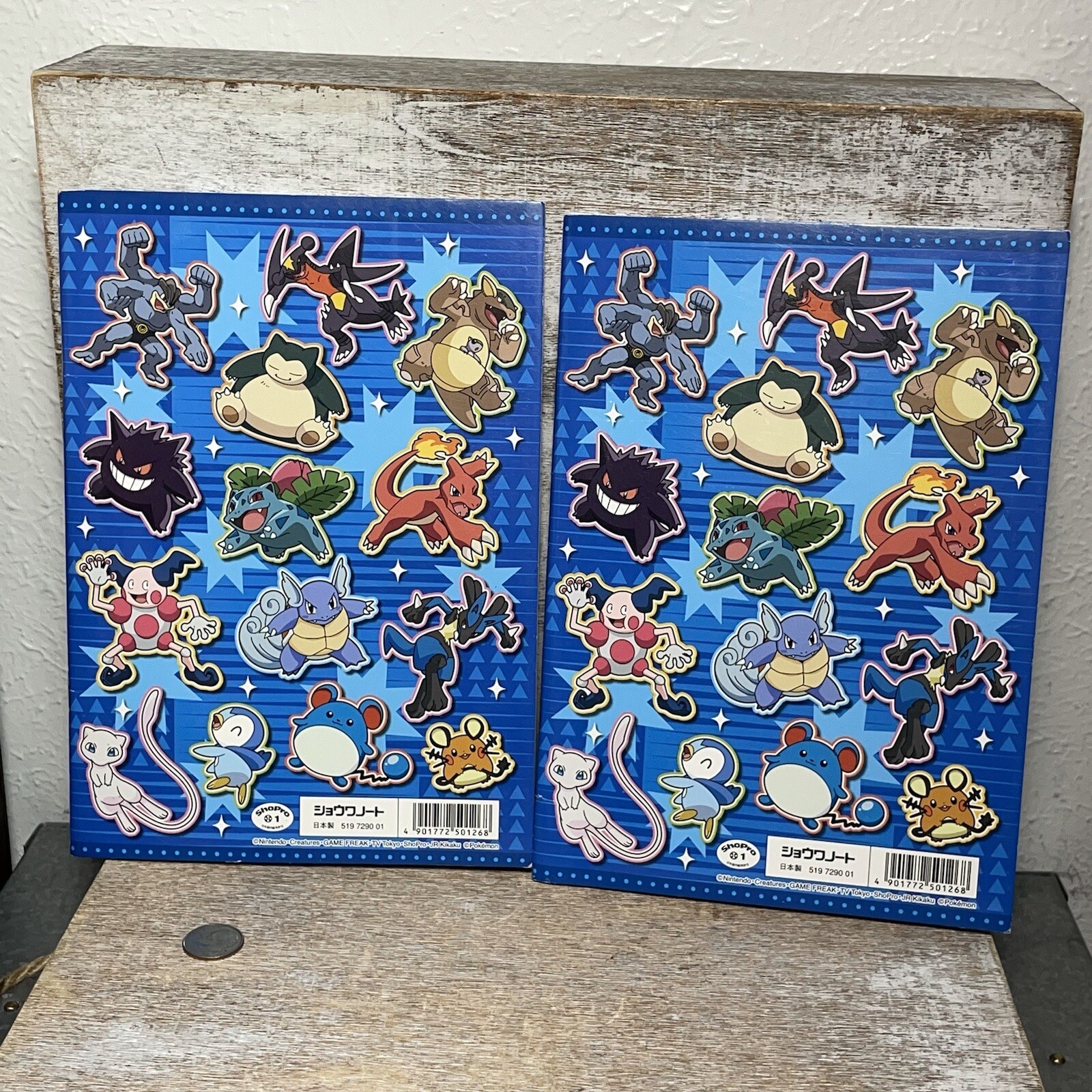 Lot of 2 Nintendo Pokemon Coloring Books Japan 32 Pages PLEASE READ BELOW